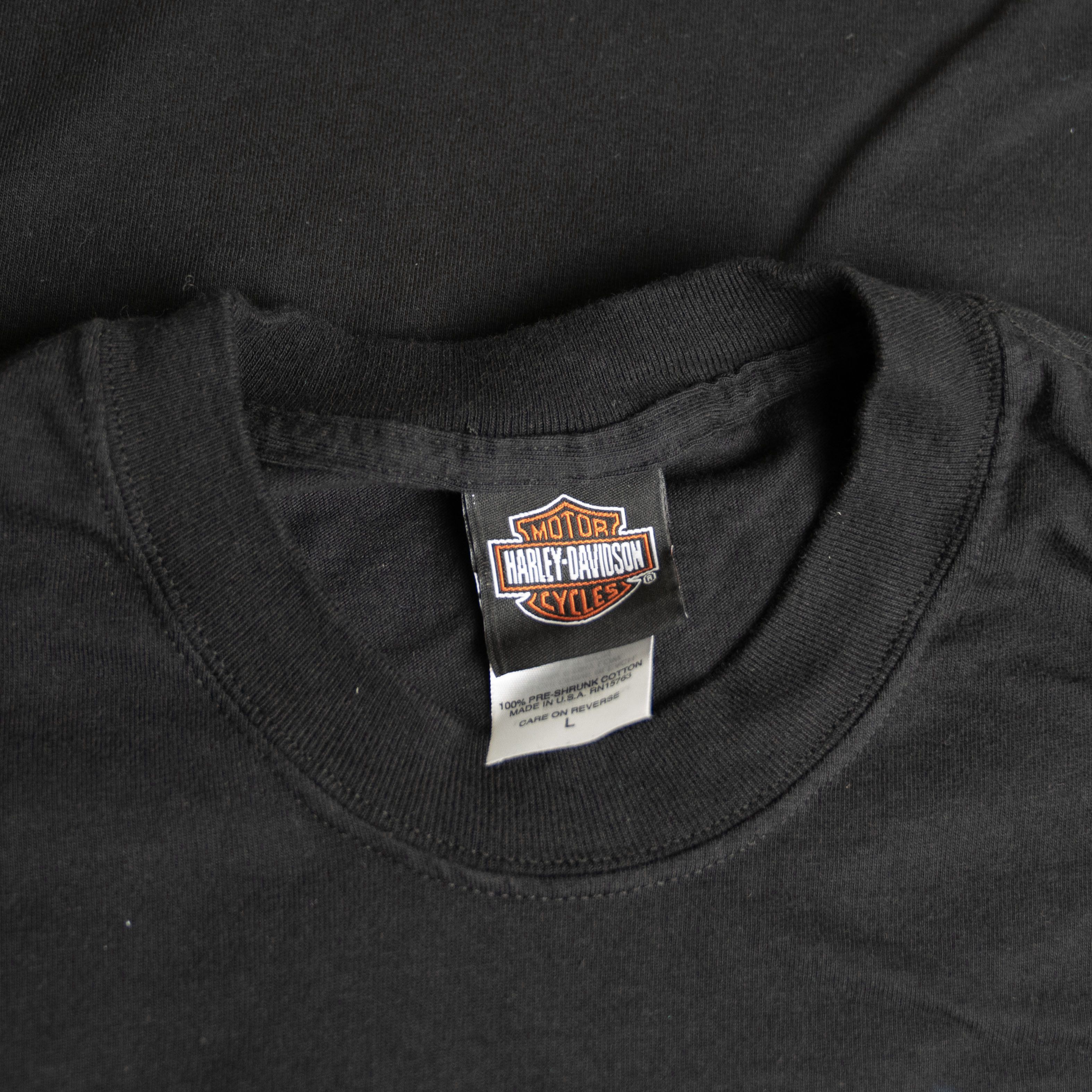 Harley Davidson × Vintage Vintage 2000's Harley Davidson Lightning Cards Tee Shirt Size US L / EU 52-54 / 3 - 3 Thumbnail