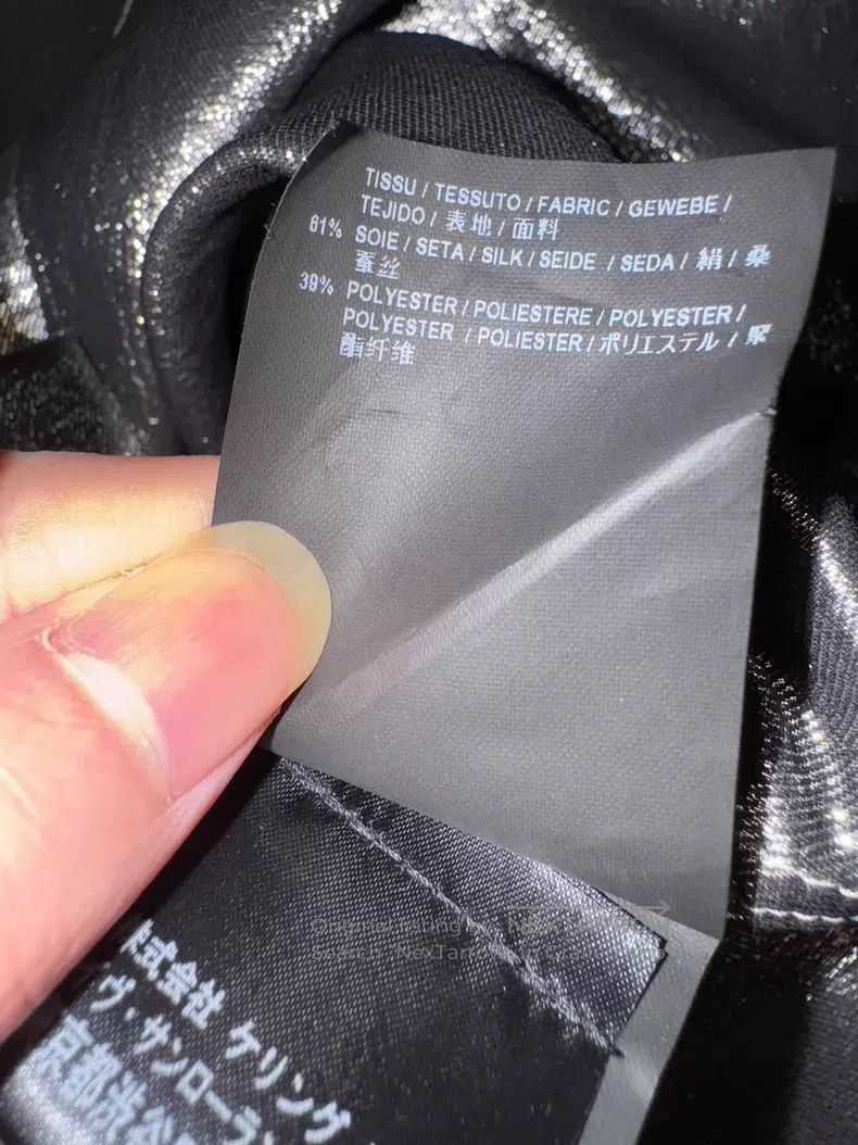 Saint Laurent Paris Saint Laurent Paris Mulberry Silk Shiny Silver Thread Shir Size XS / US 0-2 / IT 36-38 - 7 Thumbnail