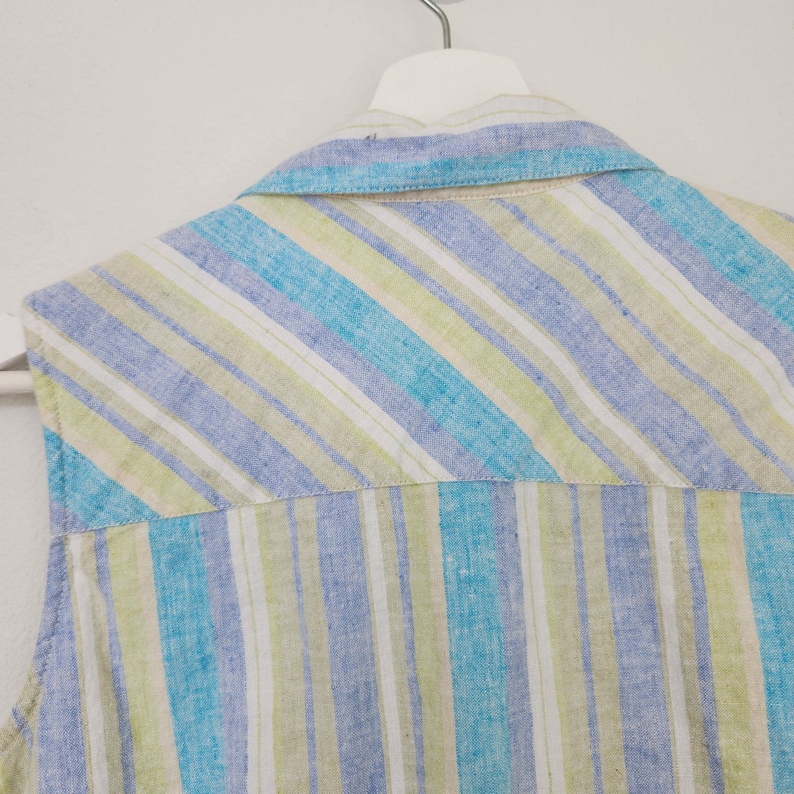 Vintage Vintage Pastel Purple Striped Linen Button Down Top S Size S / US 4 / IT 40 - 6 Thumbnail