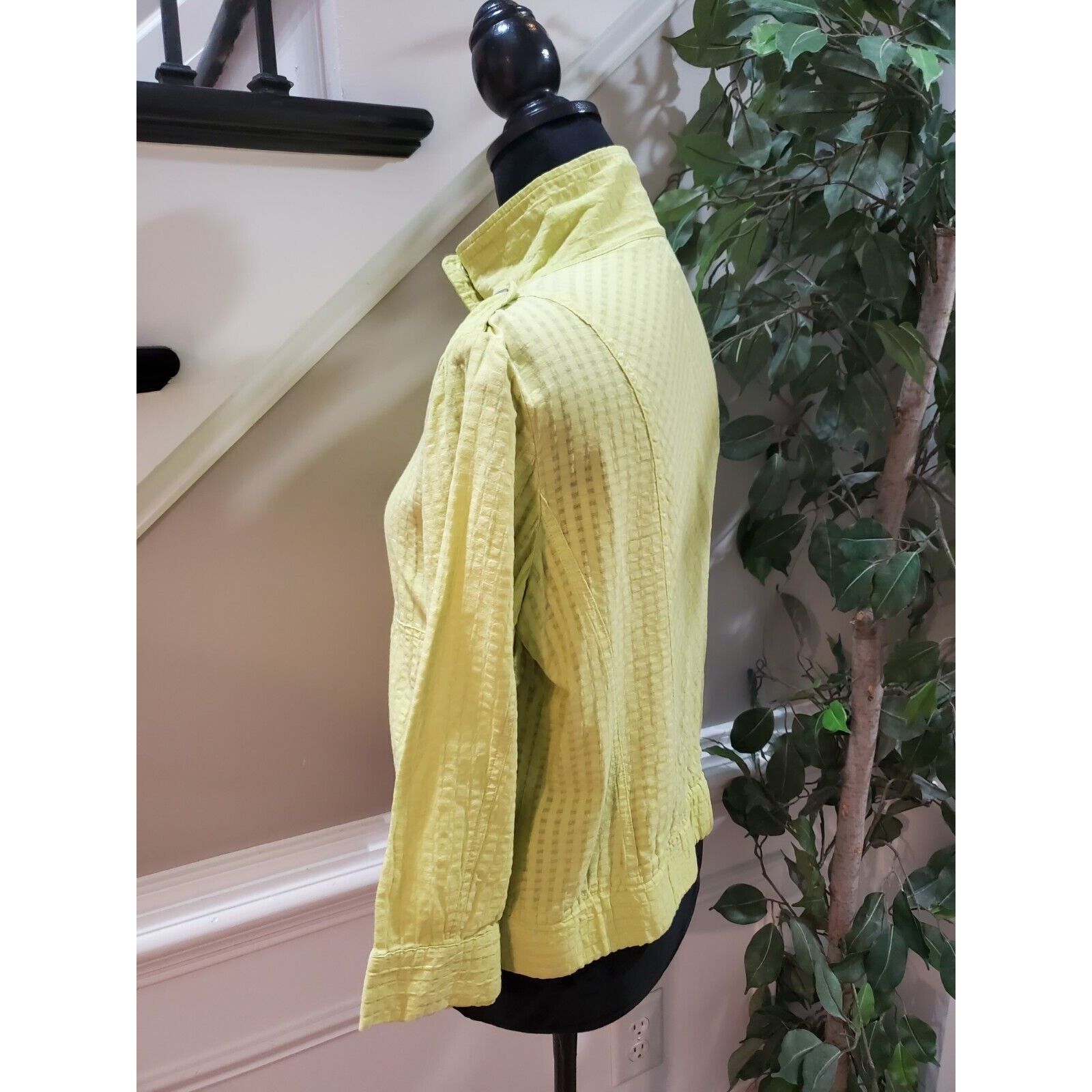 Chicos Chico's Long Sleeve Mock Neck Button Jacket Size 1 (Medium) Size M / US 6-8 / IT 42-44 - 6 Thumbnail