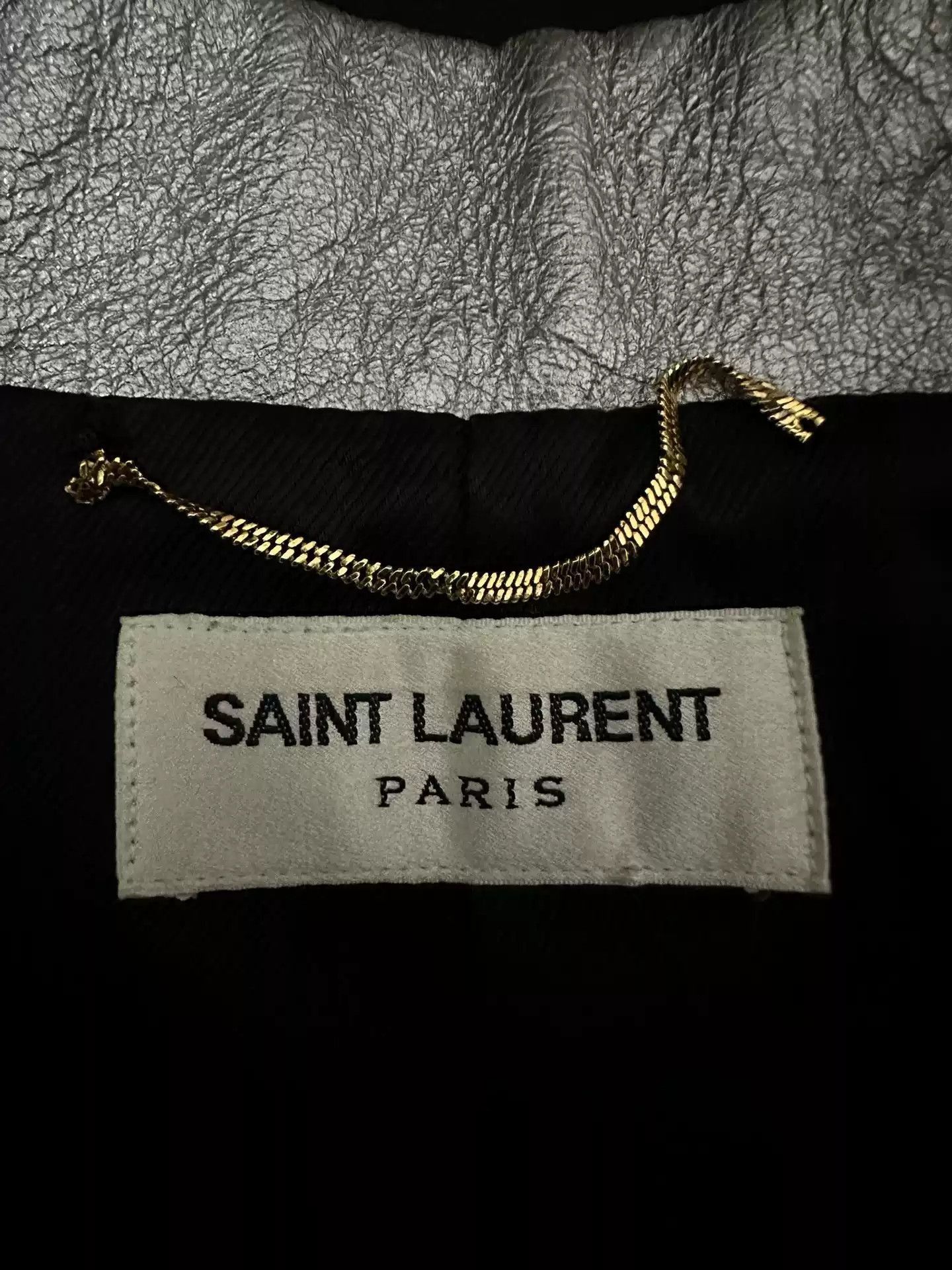 Saint Laurent Paris Saint Laurent Silver L17 Leather Jacket Size 38-2505 Size S / US 4 / IT 40 - 5 Thumbnail