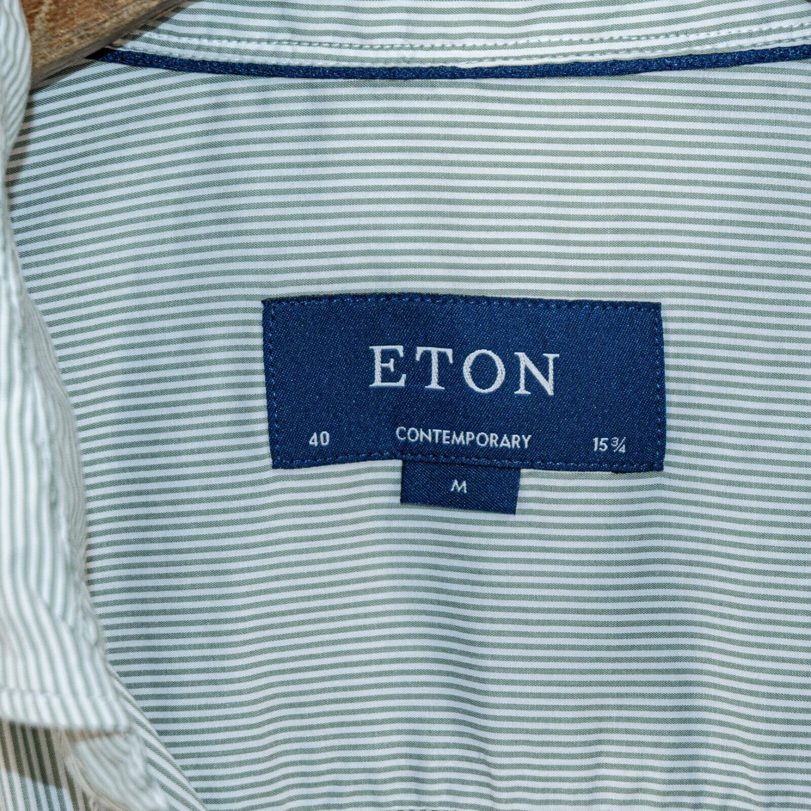 Eton ETON Contemporary Cotton Modal Poplin button up Shirt green Size US M / EU 48-50 / 2 - 2 Thumbnail