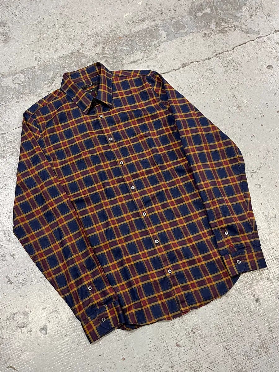 Gucci Gucci Checkered Bordeaux & Navy Shirt Size US S / EU 44-46 / 1 - 4 Thumbnail