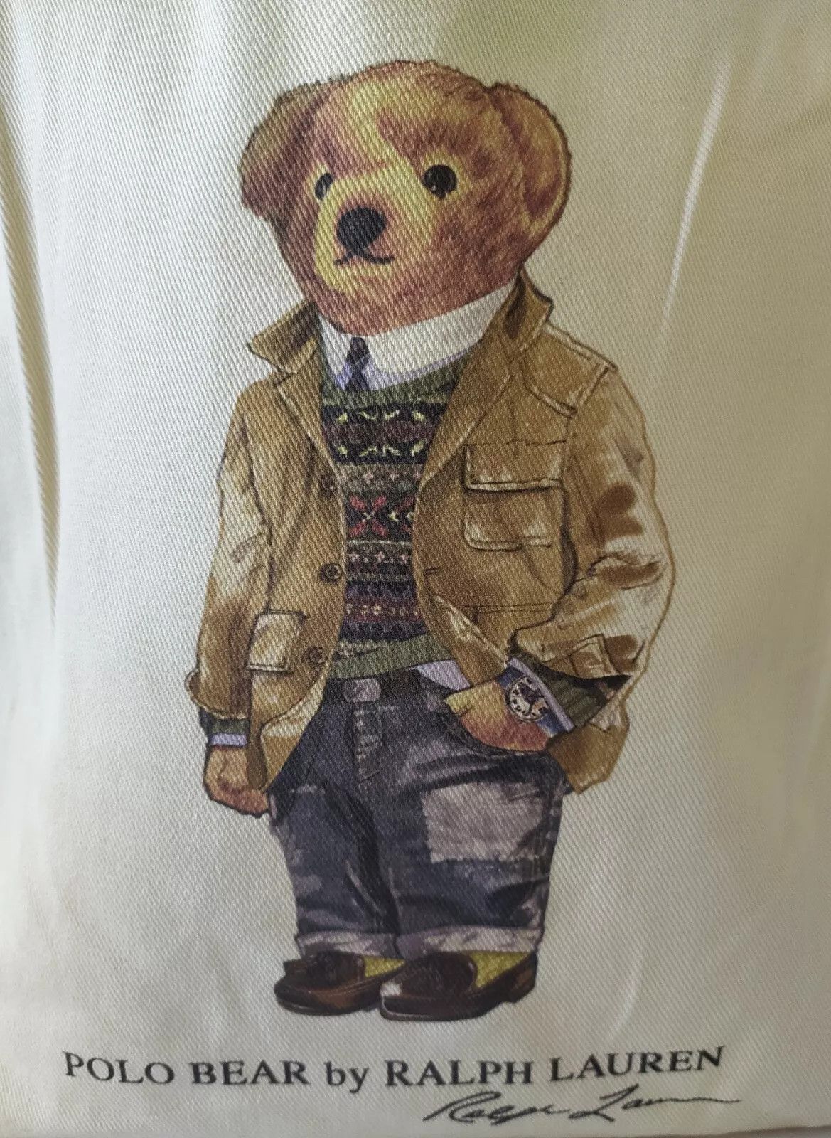 Polo Ralph Lauren Polo Ralph Lauren Polo Bear Cotton Canvas Tote Bag IFD 8038 Size ONE SIZE - 2 Thumbnail