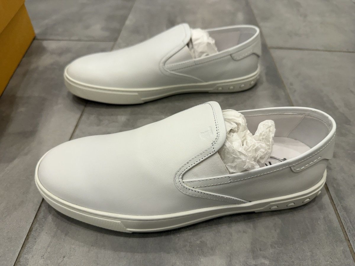 Tod's Tod's Pantofola slip-on loafers in white leather size 8 Size US 8 / EU 41 - 3 Thumbnail
