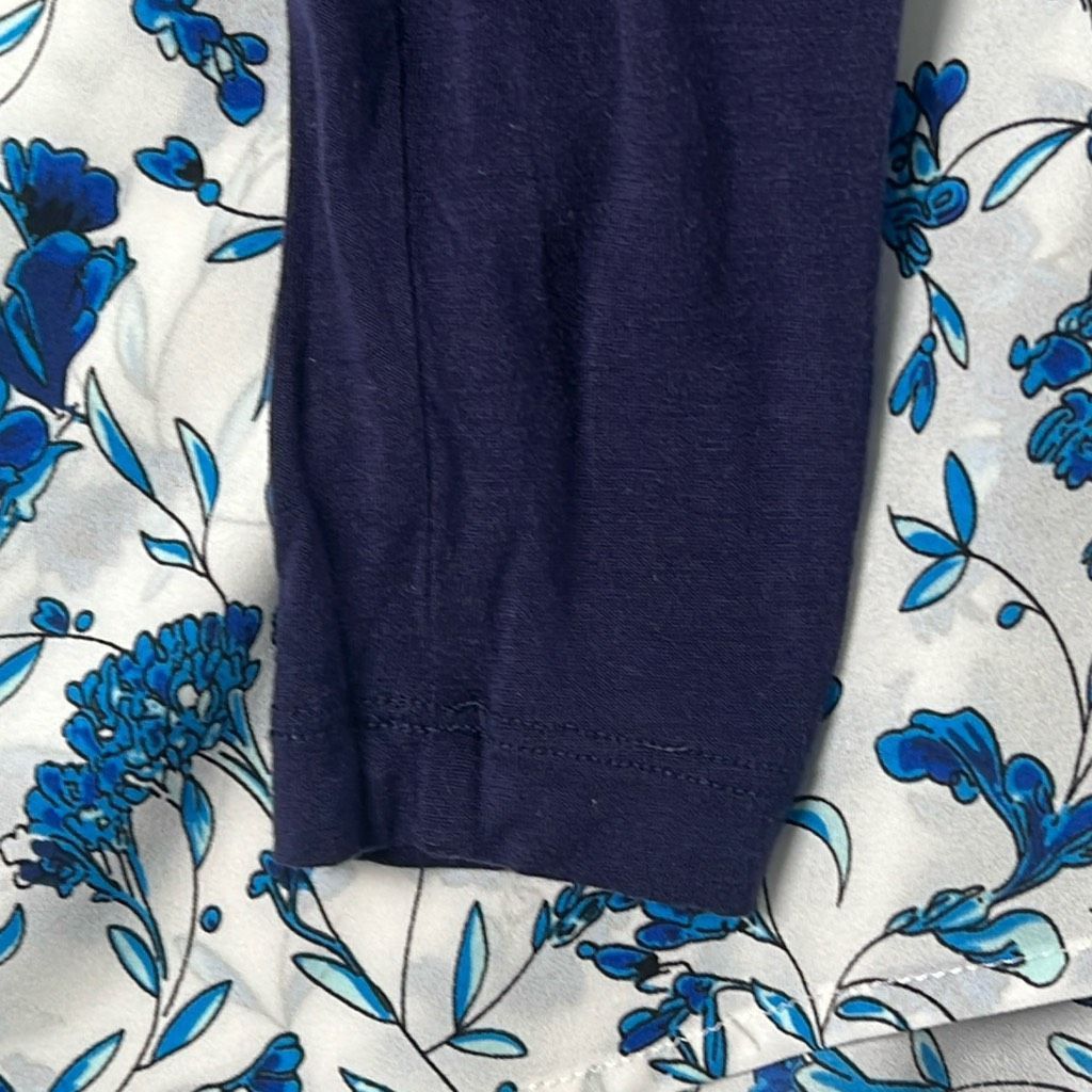 French Connection New French Connection Blue Floral Raglan Sleeve Blouse Size Size S / US 4 / IT 40 - 7 Thumbnail