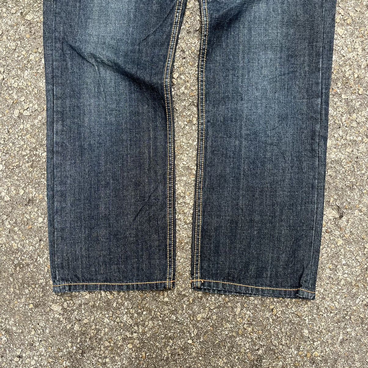 Japanese Brand Japanese Skulls Embroidery Denim Jeans Punk Style Size US 31 - 4 Thumbnail