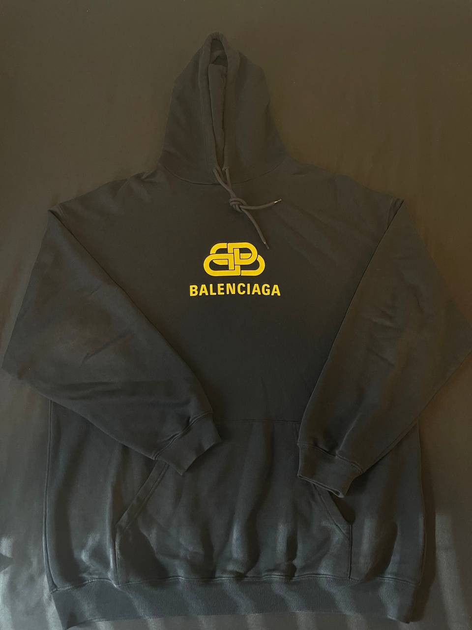 image of Balenciaga Bb Hoodie in Navy, Men's (Size Small)