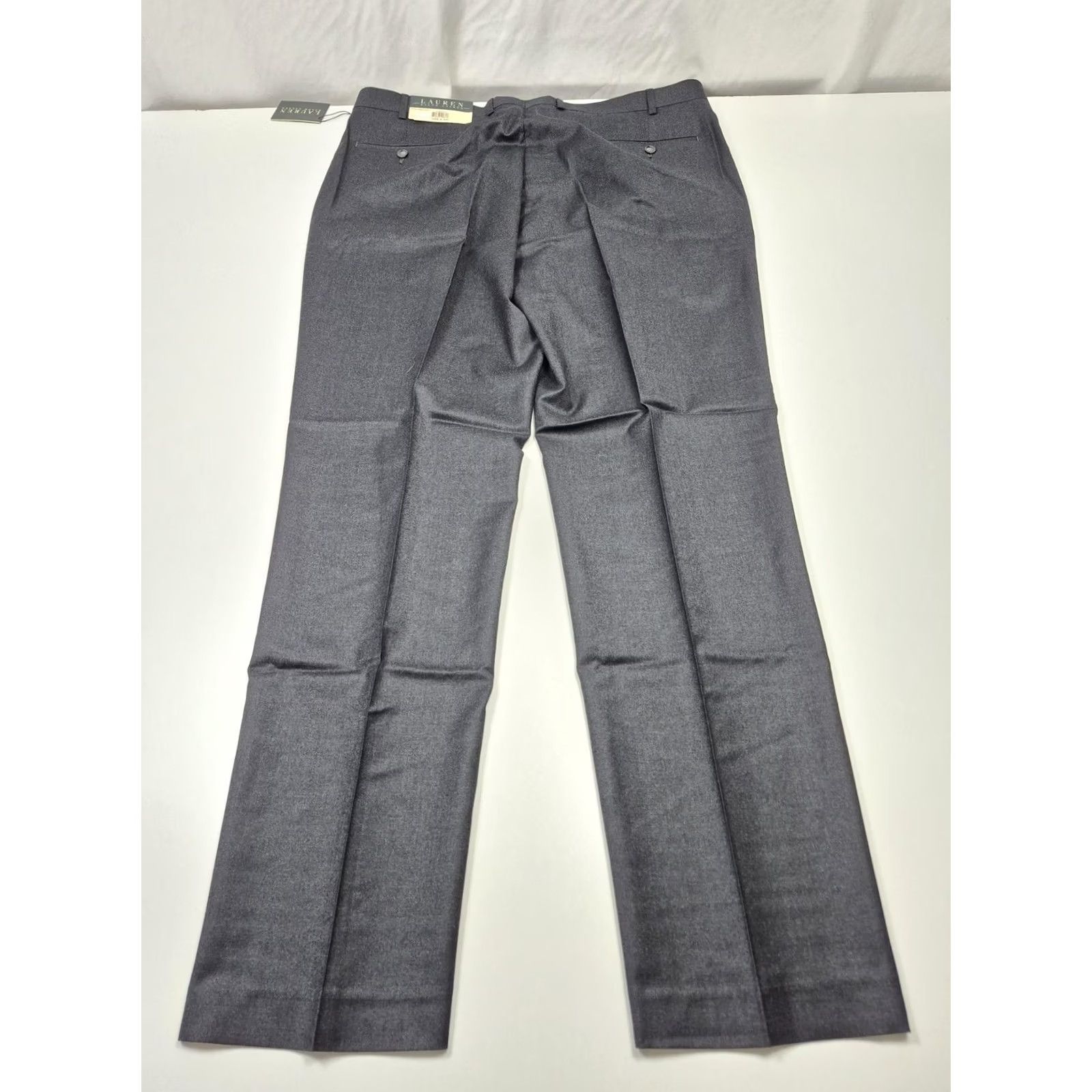 Ralph Lauren Lauren Ralph Dress Mens 40 Gray VTG Pants 40x34 Wool Flat Front NWT Office Size US 40 / EU 56 - 5 Thumbnail