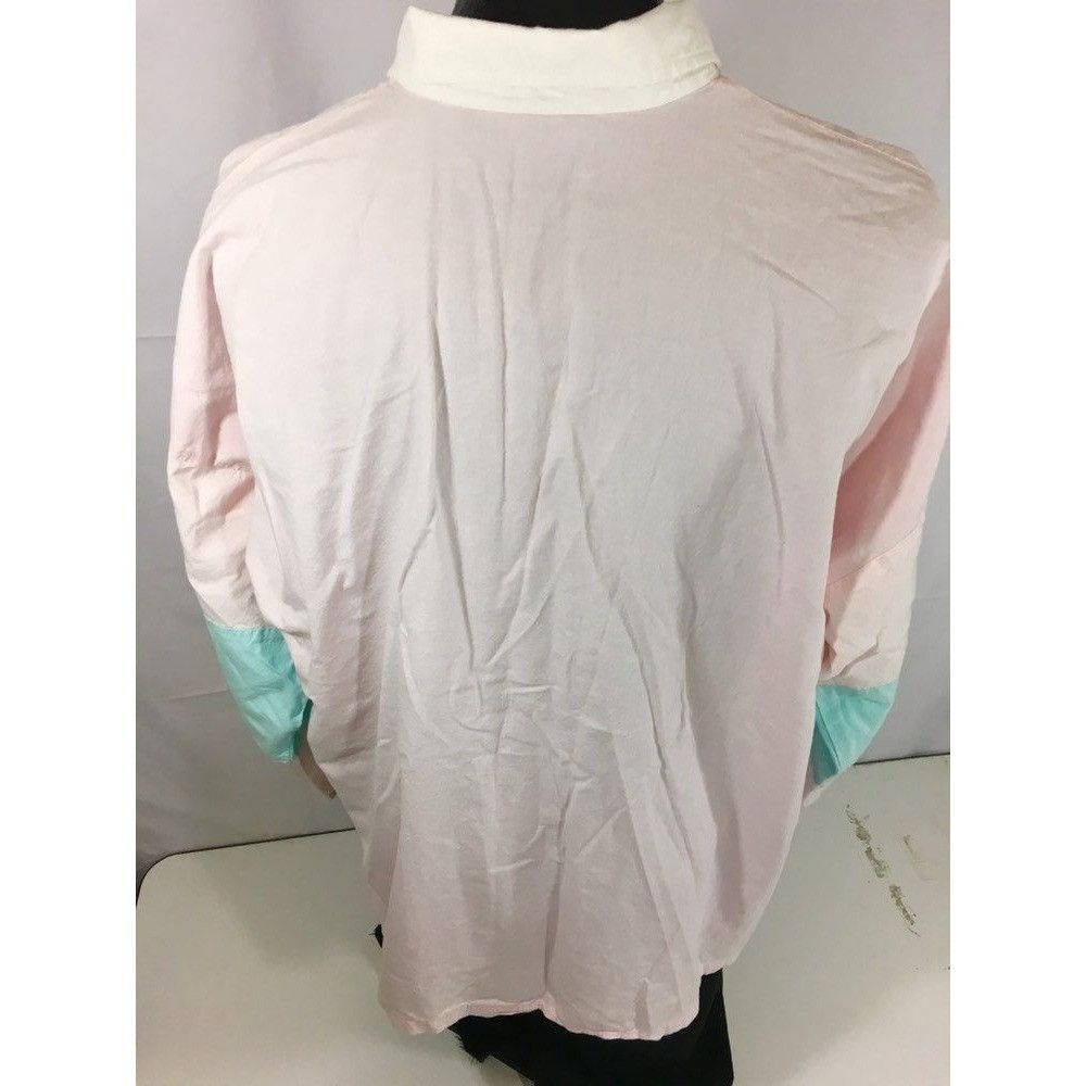 Jansport Vtg Jansport Pastel PINK Blue University of Connecticut Polo Size US XL / EU 56 / 4 - 7 Thumbnail