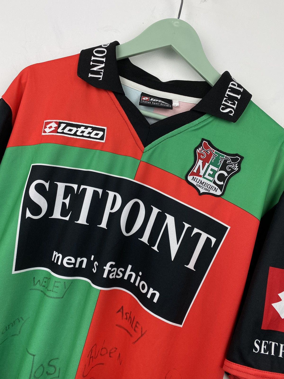 Lotto Sport NEC Nijmegen 2004 2005 Soccer Jersey Shirt PSG PSV Ajax Size US L / EU 52-54 / 3 - 2 Thumbnail