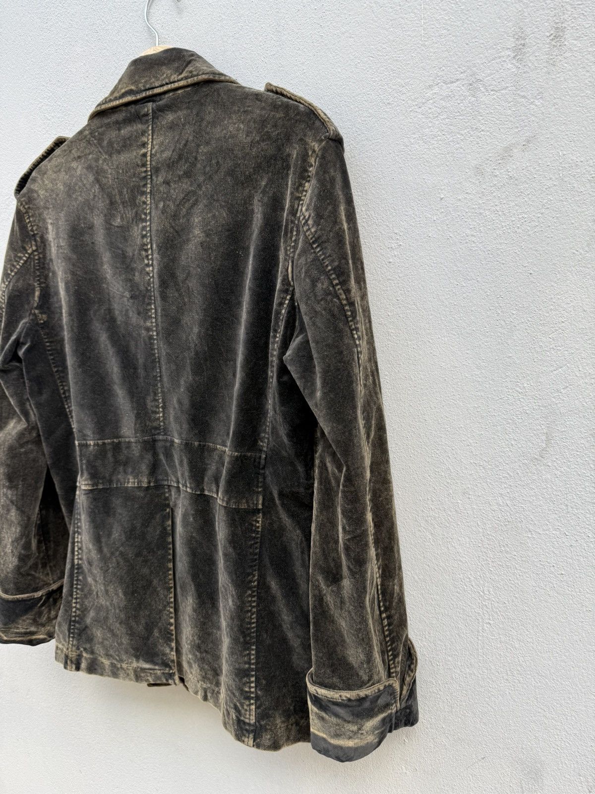 Tornado Mart 1990s Tornado Mart Double Collar Mud Wash Velvet Jacket Size US M / EU 48-50 / 2 - 10 Thumbnail