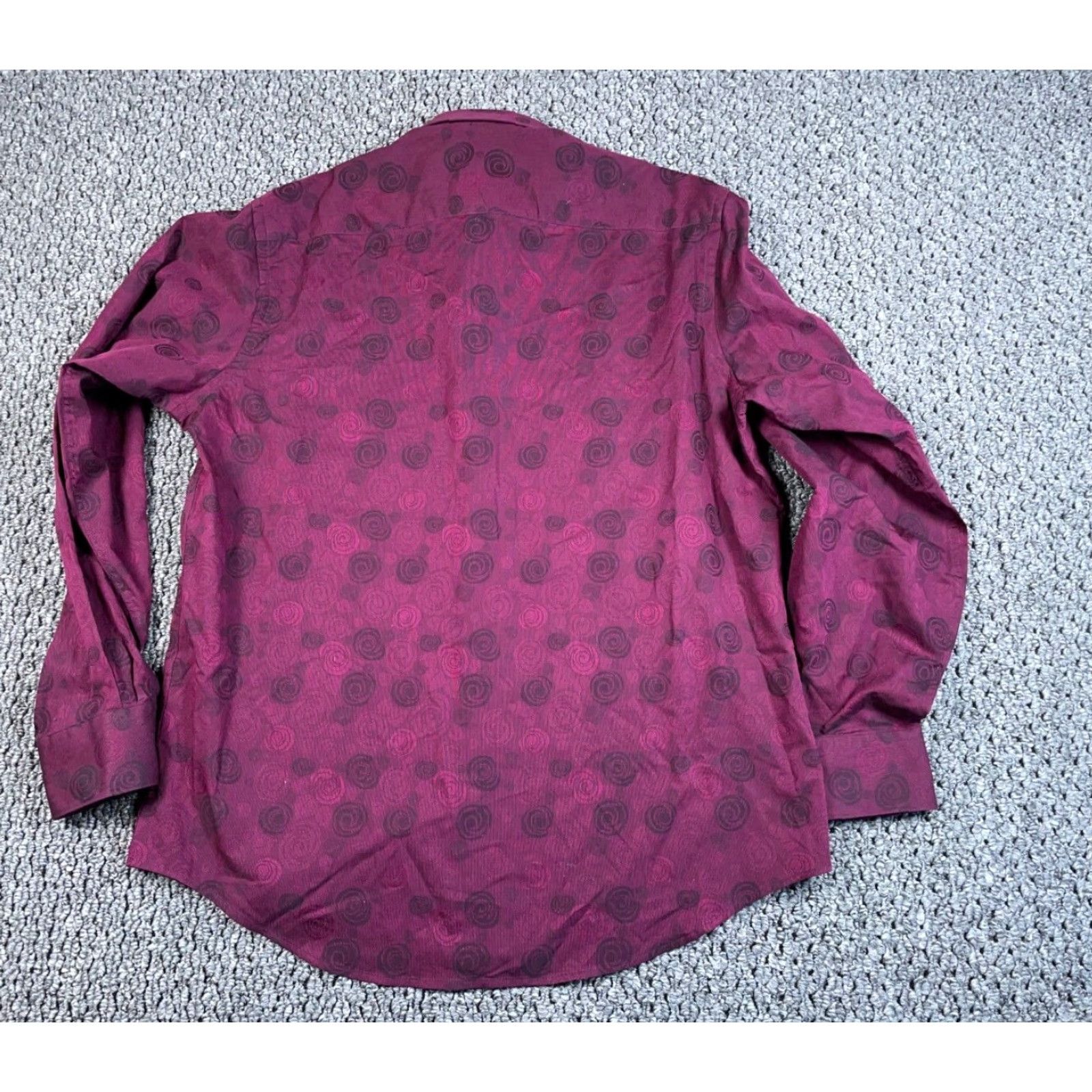 BUGATCHI Bugatchi Uomo Shirt Adult Large Purple Geometric Pattern Button-Up Long Sleeve Cotton, Classic Fit, Collared, Bohemian Preppy Mens Size US L / EU 52-54 / 3 - 2 Thumbnail