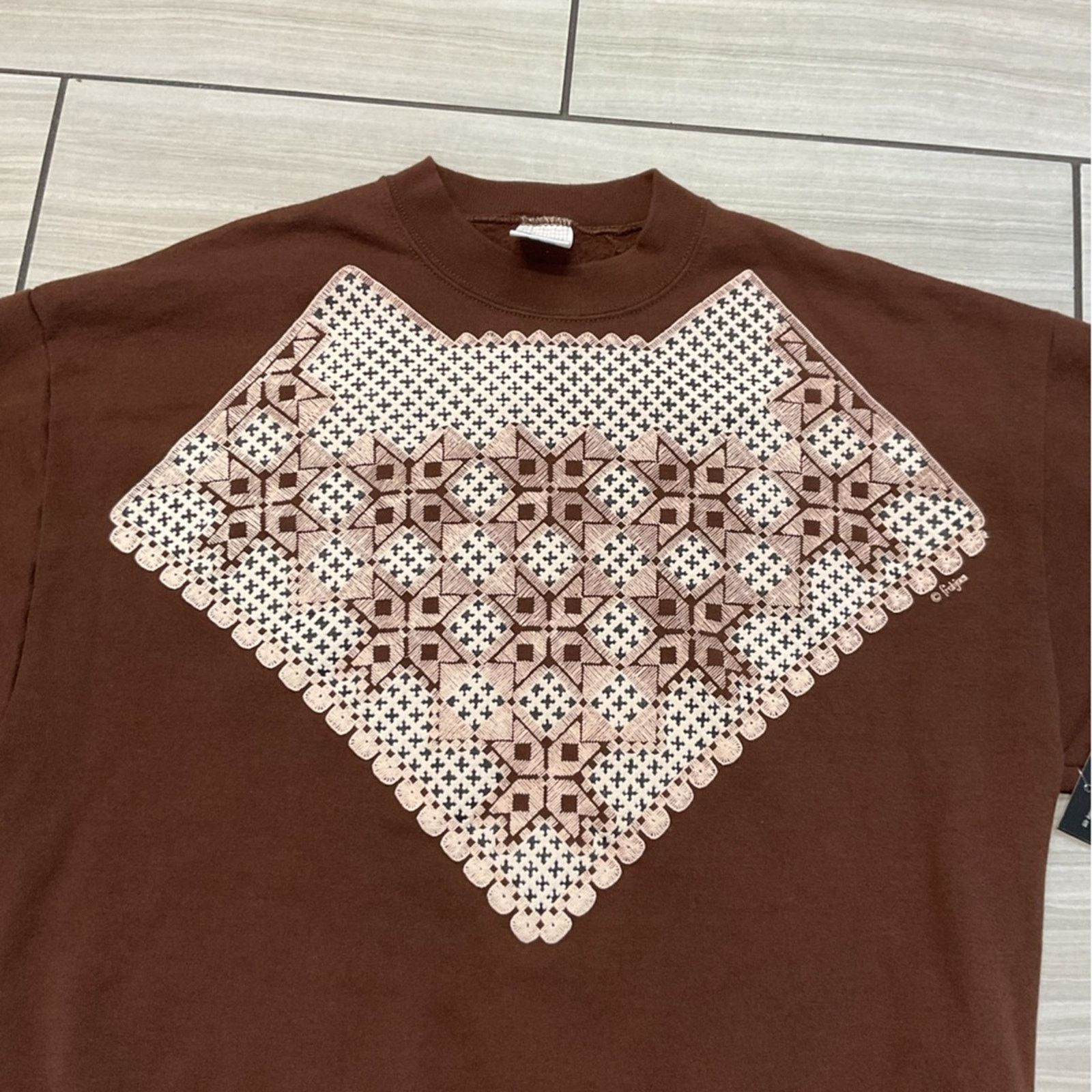Jerzees Vintage Jerzees Embroidery Design brown Sweatshirt Size US L / EU 52-54 / 3 - 4 Thumbnail