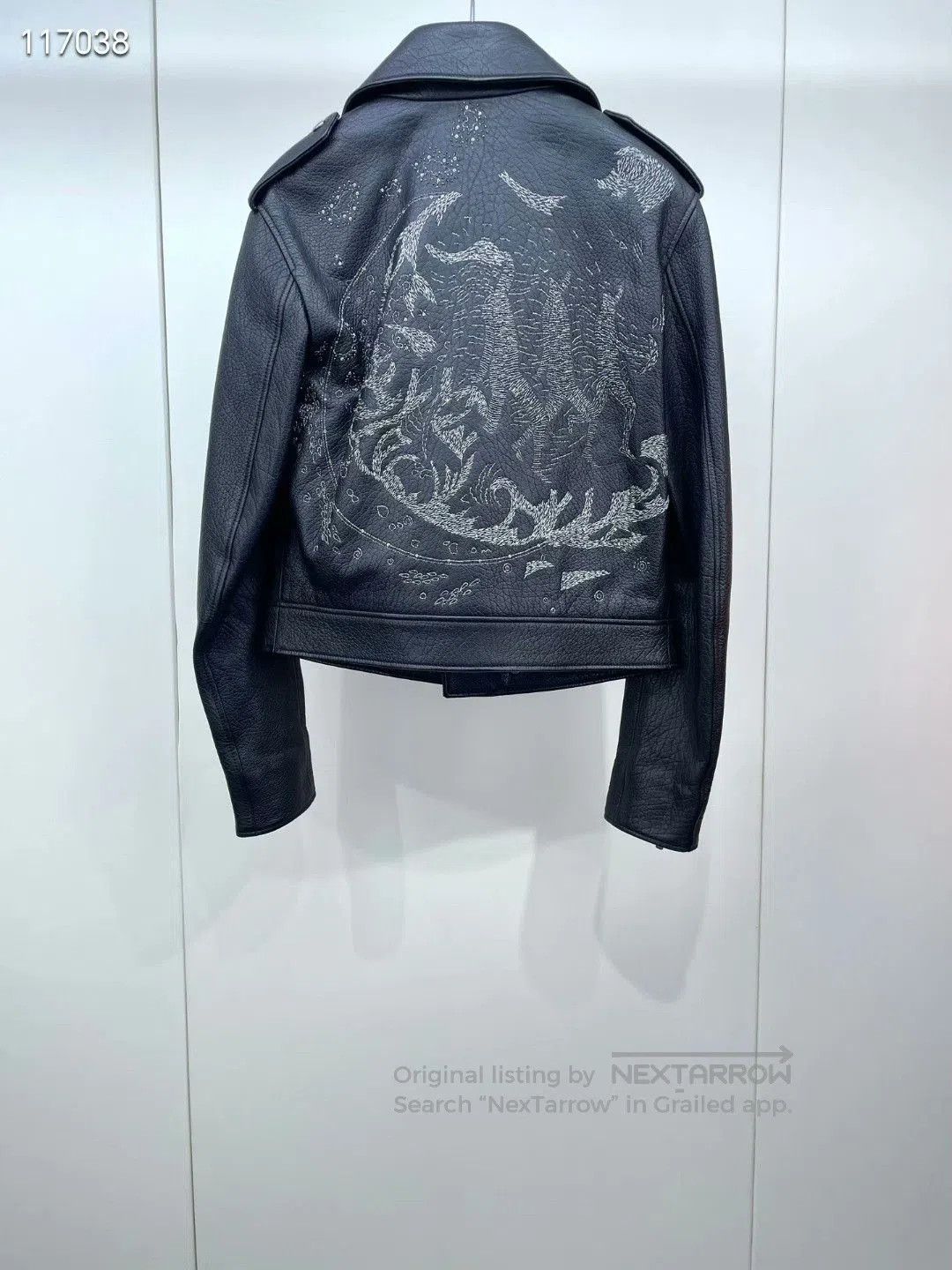 Dior Dior Embroidered Beaded Biker Jacket. Size XXS / US 00 / IT 34 - 1 Thumbnail