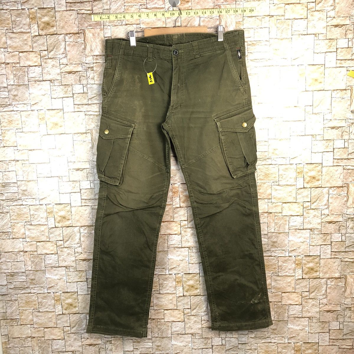 Japanese Brand Genide japan Green utility tactical Cargo Pants #A590 Size US 35 - 1 Thumbnail