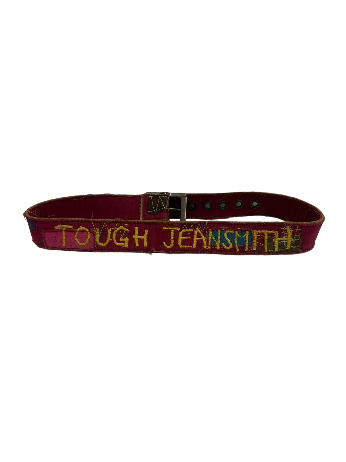 image of If Six Was Nine Tough Jeansmith Boro Patchwork Multicolor Belt in Red, Men's