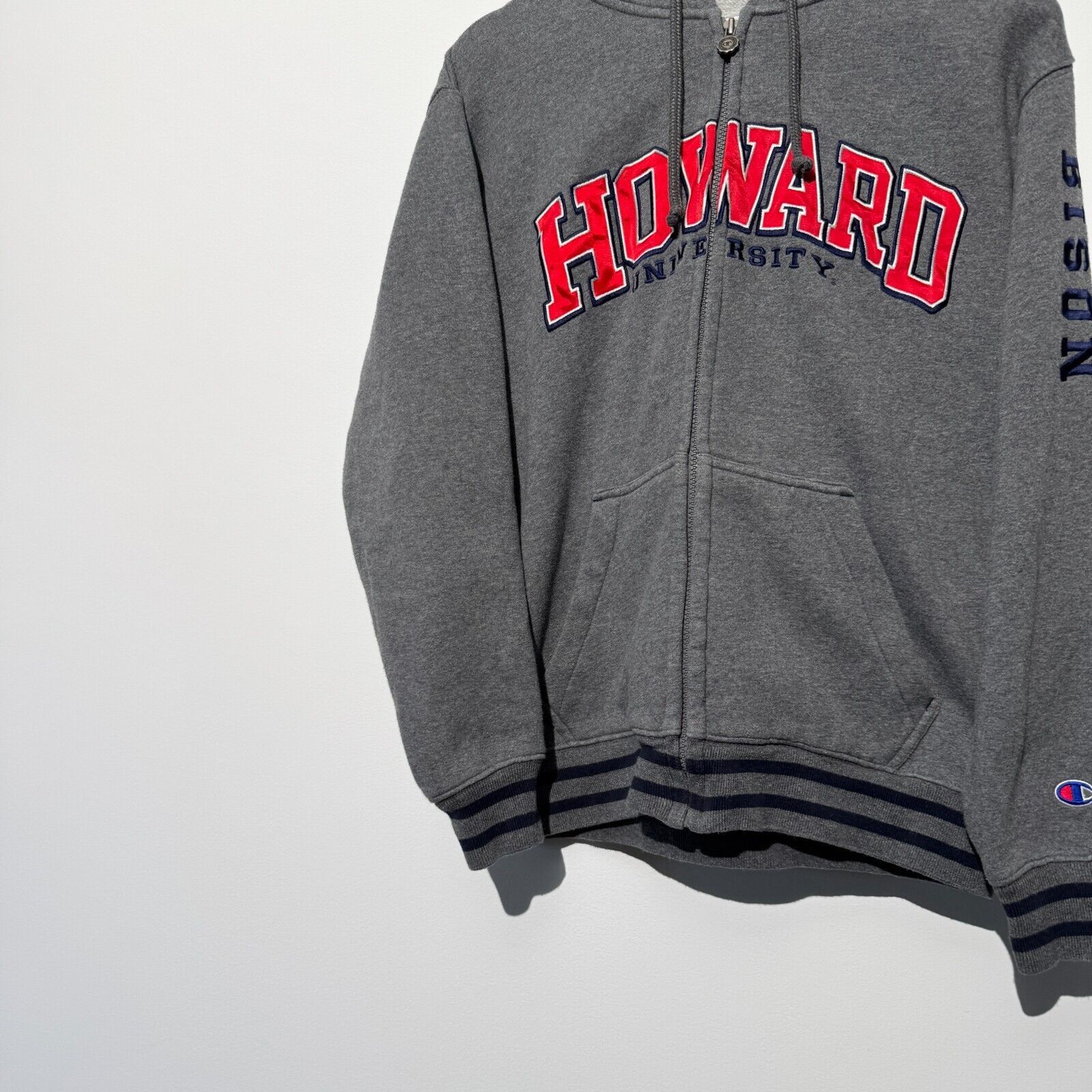 Champion × Vintage Champion Unisex Gray Cotton Zip Hoodie Size S Howard Size US S / EU 44-46 / 1 - 4 Thumbnail