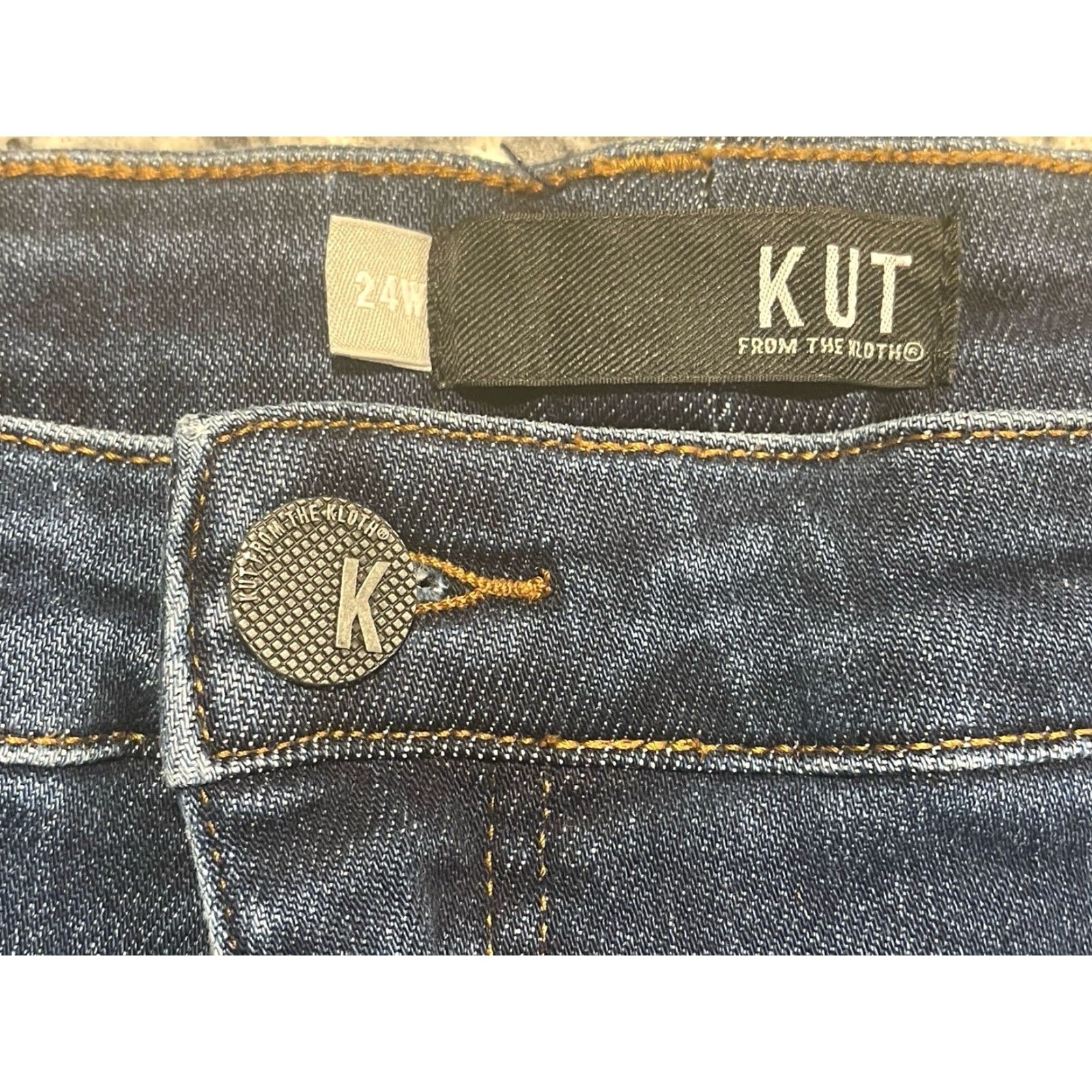 Vintage VINTAGE Kut from the Kloth Jeans High Rise Rachael Fab Ab Mom Distressed 24W Blue Plus Size Womens Jeans Women Product Size 42" / US 20 - 3 Thumbnail