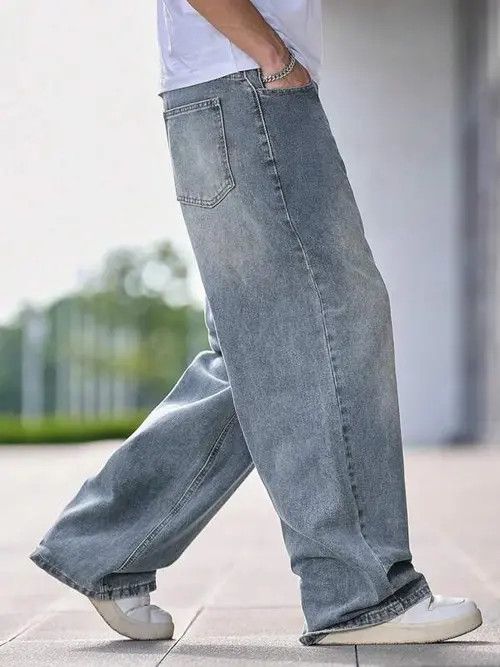 Other Washed Denim Jeans Loose fit Baggy Size US 32 / EU 48 - 2 Thumbnail