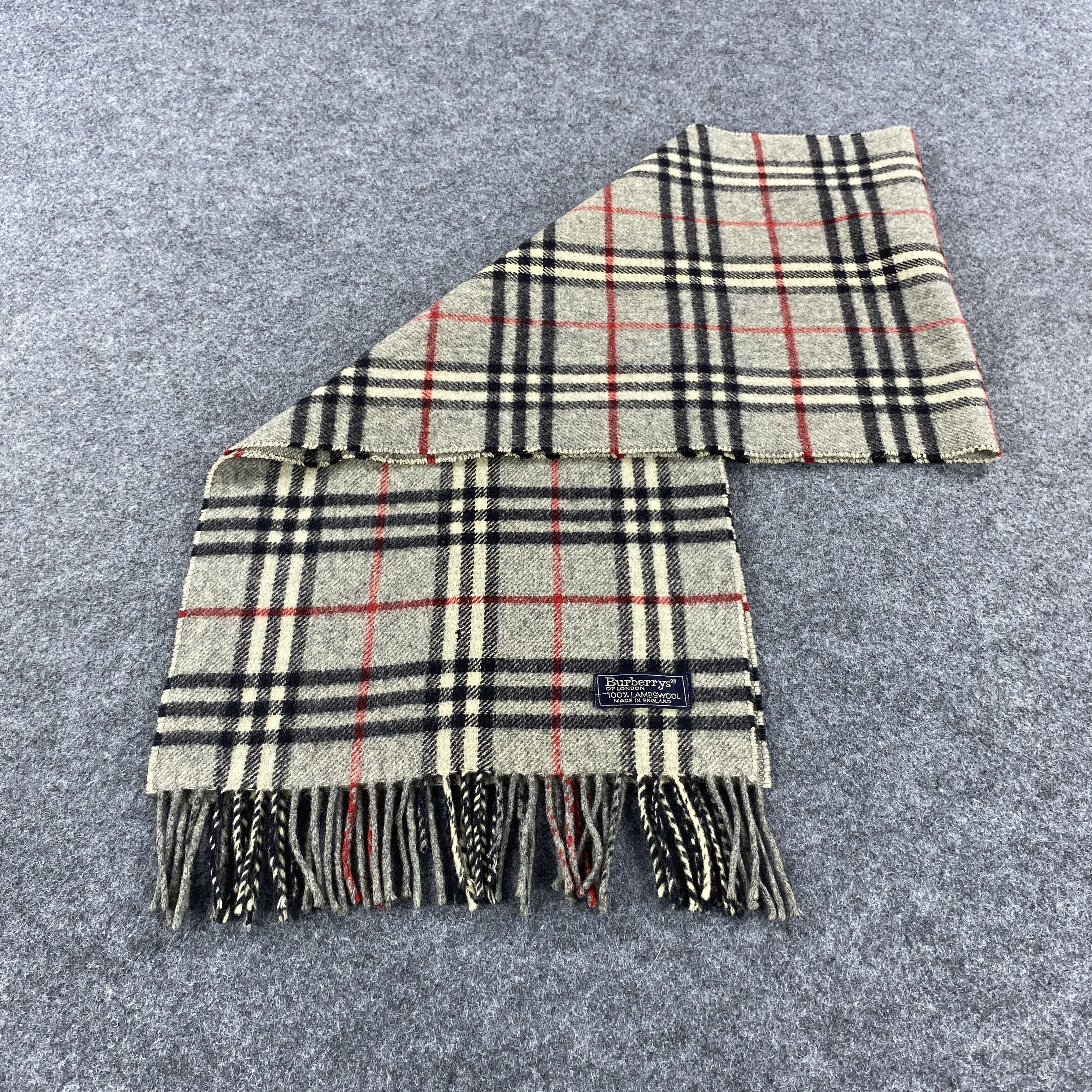 Burberry × Vintage Burberrys Scarf # Muffler # Neckwear # D535 Size ONE SIZE - 7 Thumbnail