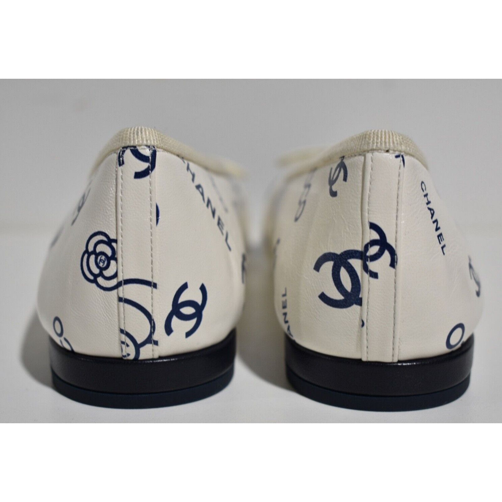 Chanel 23P CC Logo Cap Toe Bow Tie Ballet Ballerina Flat 37.5 Size US 7.5 / IT 37.5 - 11 Thumbnail