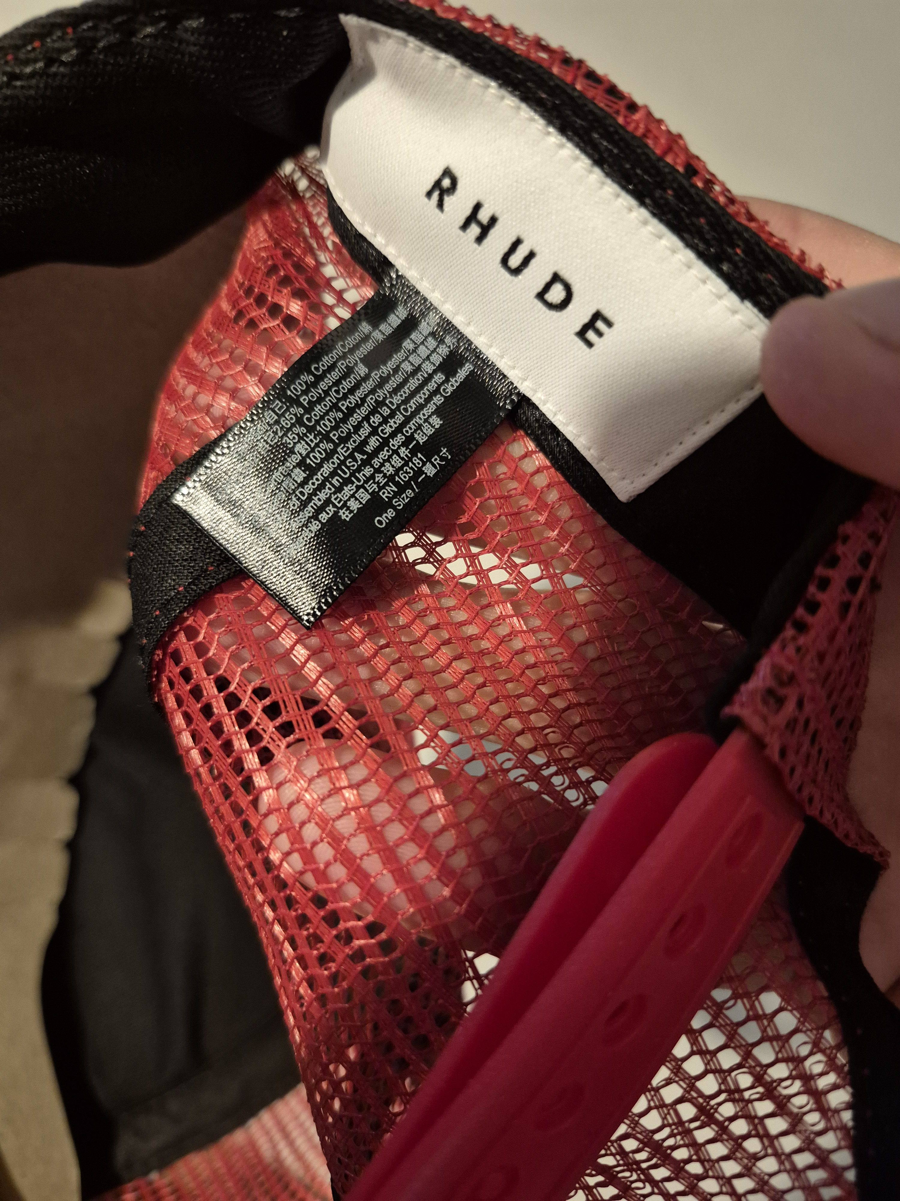 Rhude Rhude Eagle Dream Trucker White/Red Size ONE SIZE - 3 Thumbnail