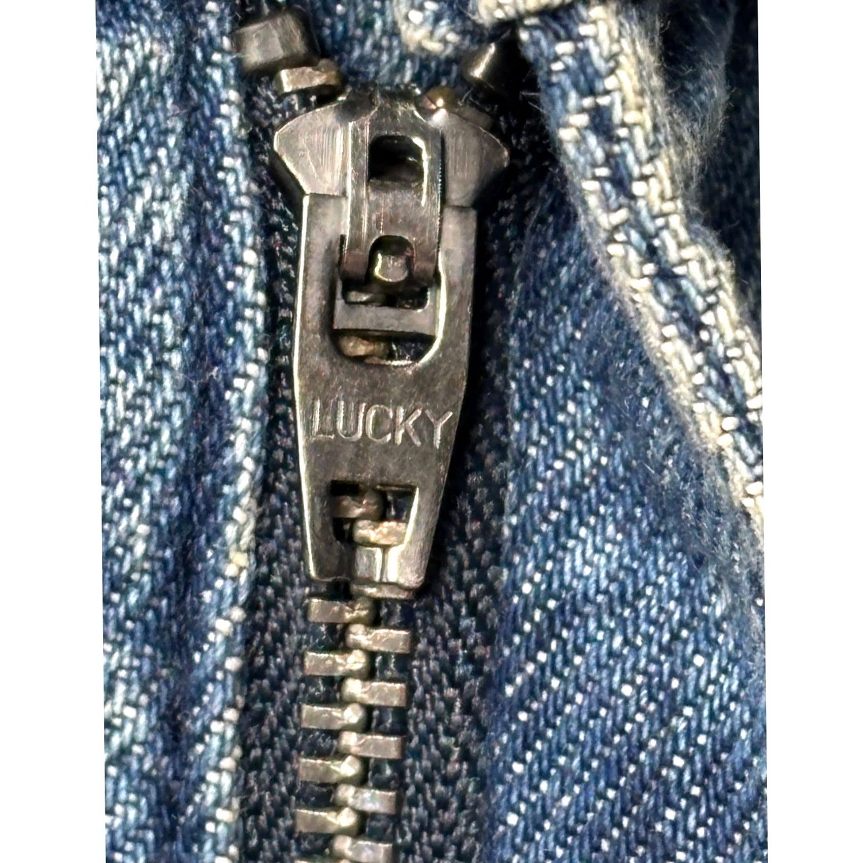 Lucky Brand NWT Lucky Brand Lucky Legend The Baggy Jeans Blue Paint Splatter 30 X 31.5 5-Pocket Wide-Leg Denim Womens Jeans Size 30" / US 8 / IT 44 - 4 Thumbnail