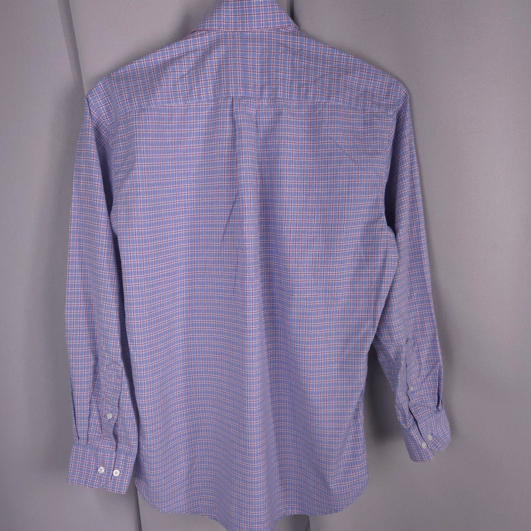 Forsyth of Canada Shirts Mens 15.5 32/33 Non Iron Blue Plaid Brown Check  Lot 2