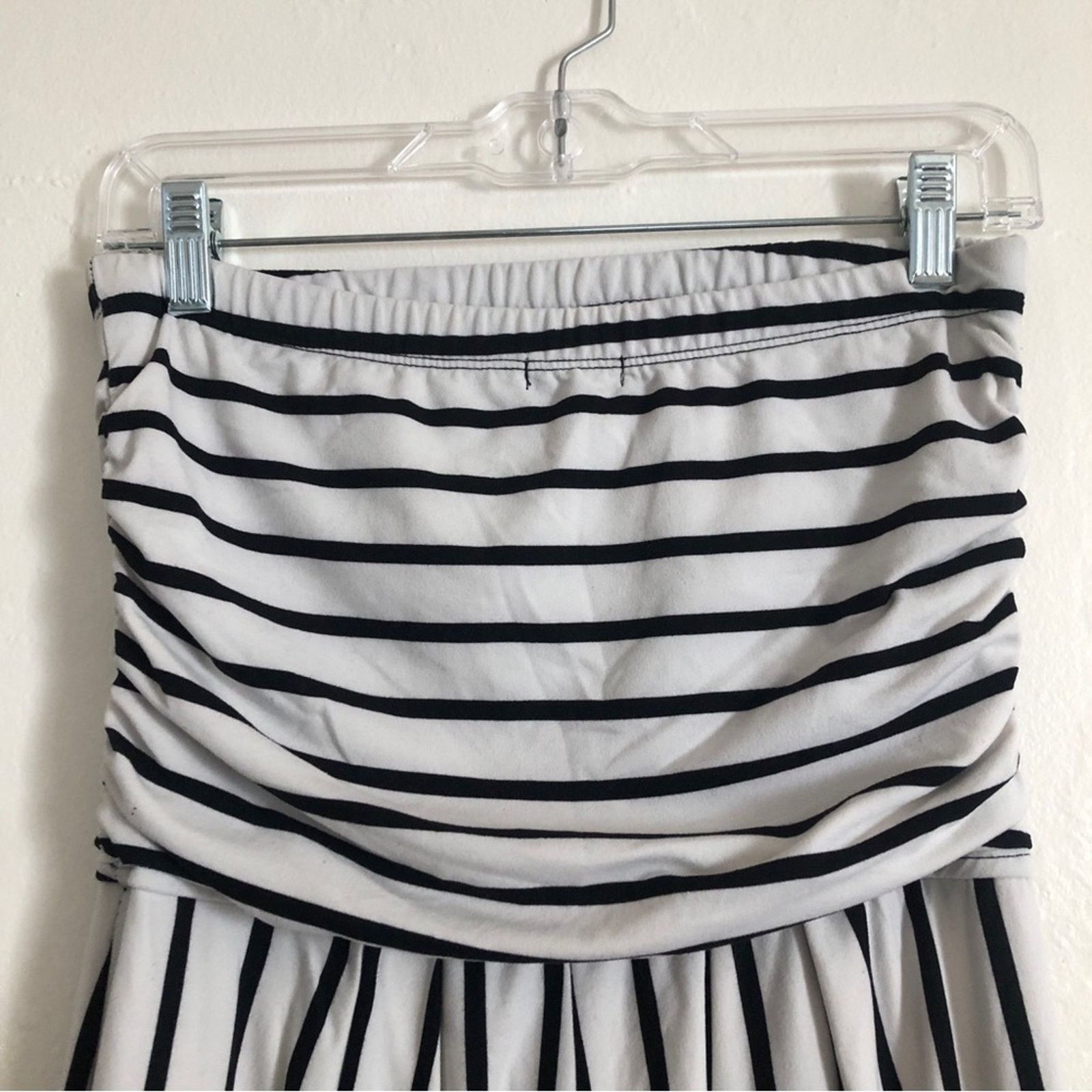Other J For Justify Strapless Black White Stripe Wide Leg Jumpsuit Size 30" / US 8 / IT 44 - 7 Thumbnail