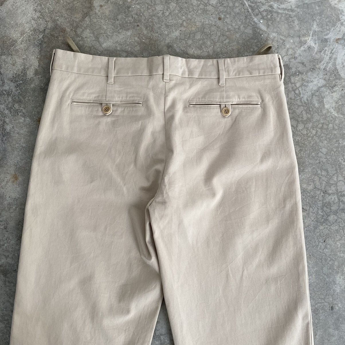 Helmut Lang Fall 2000’s Archive Helmut Lang Beige Tux Trouser Pants RTW Size US 34 / EU 50 - 18 Thumbnail