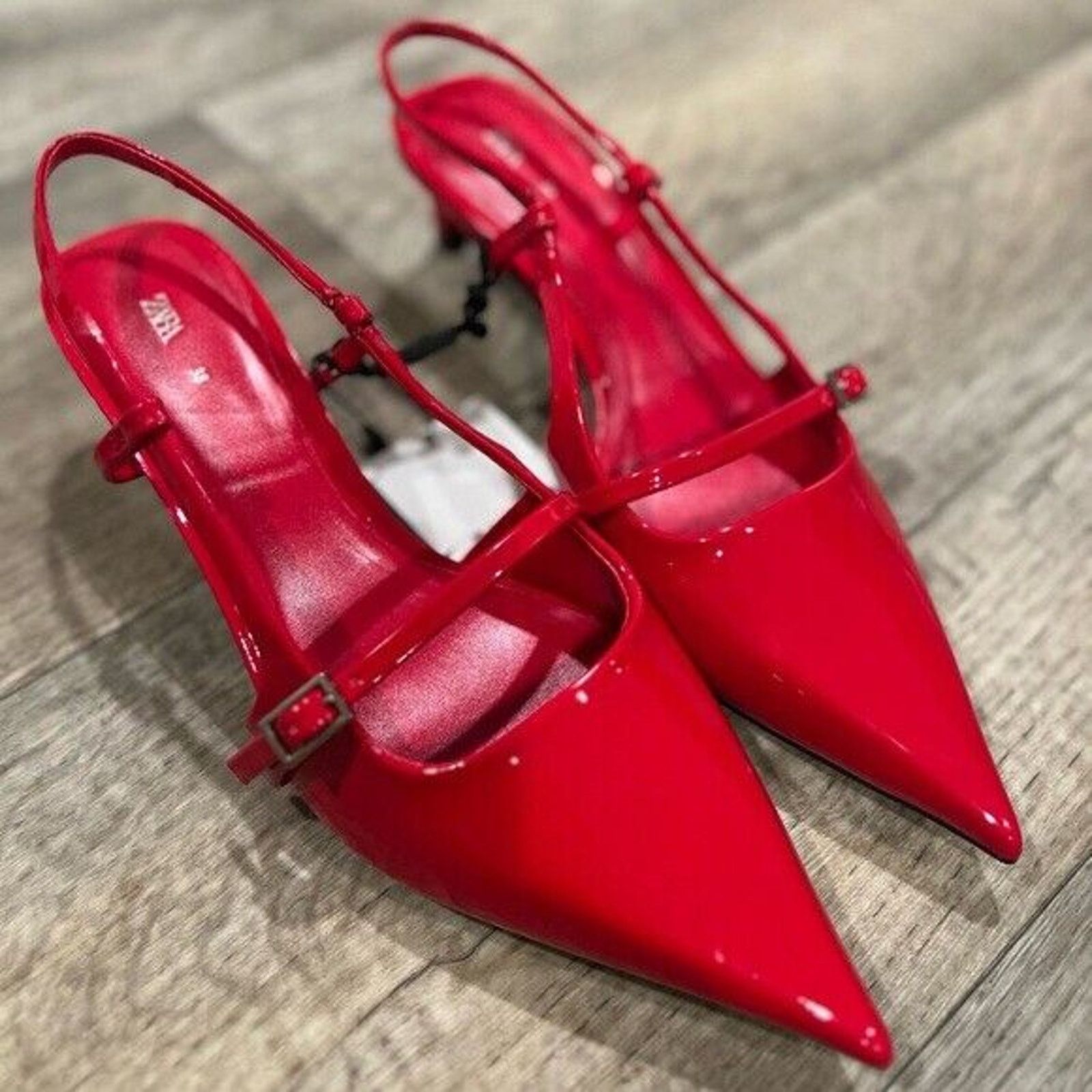 Zara ZARA Red Kitten Heels NWT Size US 7.5 / IT 37.5 - 17 Thumbnail
