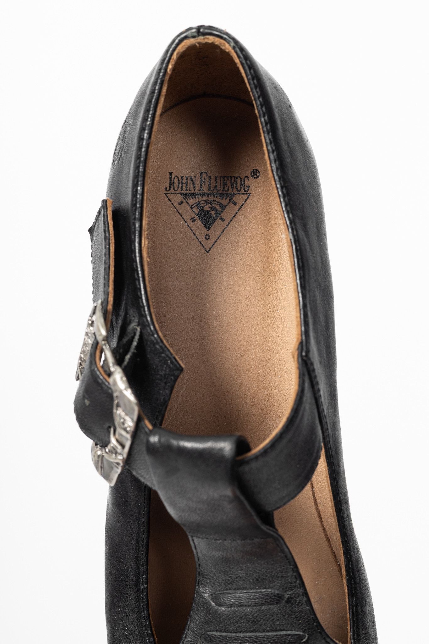 John Fluevog John Fluevog Pollux Black T-Strap Buckle Heels Size US 10 / IT 40 - 10 Thumbnail