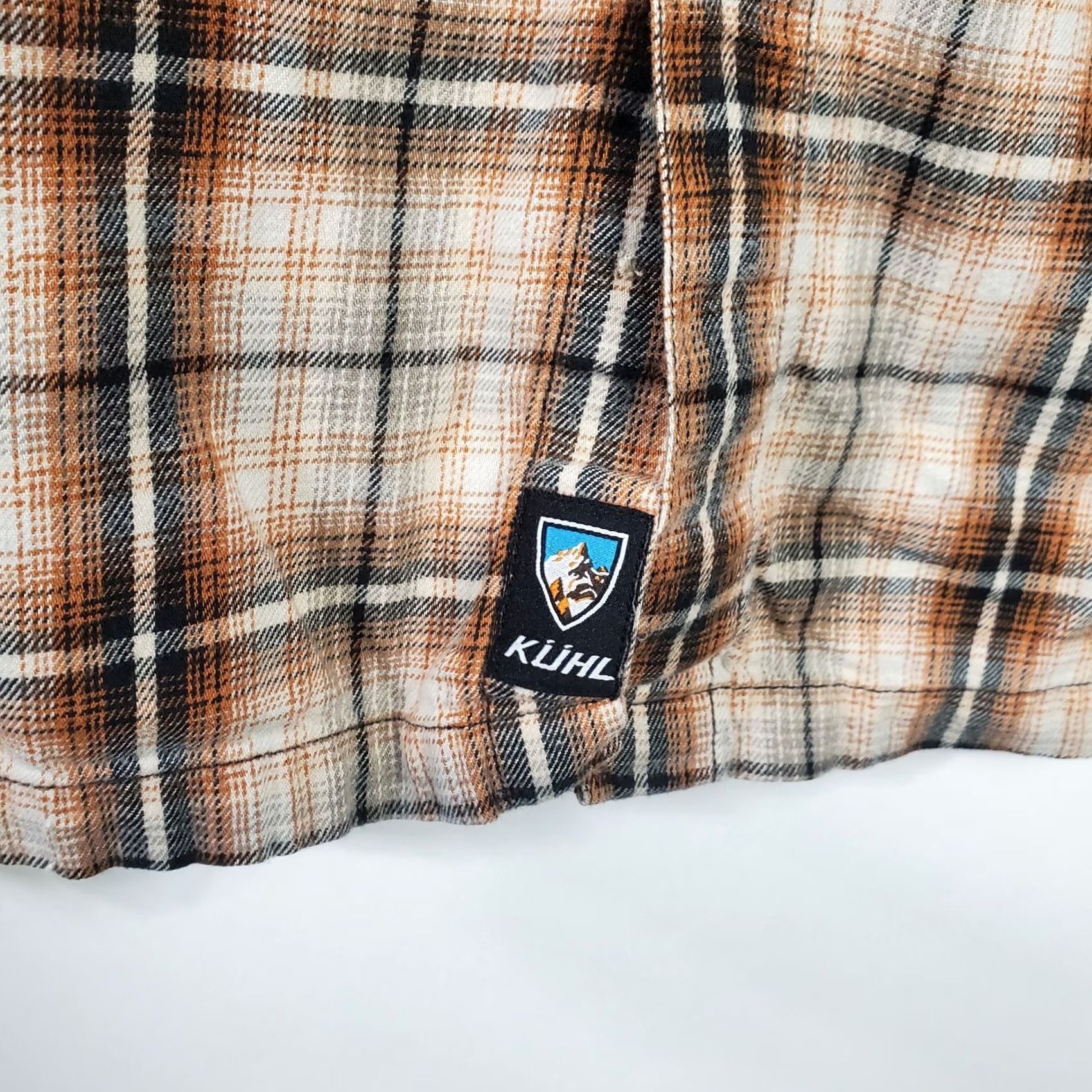 Vintage Kuhl Shirt Mens Large Brown Black Orange Plaid Long Sleeve Outdoors Hiking Casual Size US L / EU 52-54 / 3 - 3 Thumbnail