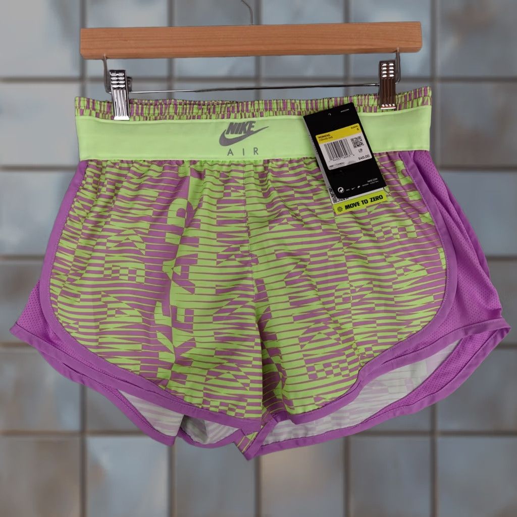 Nike Nike Shorts Womens Small Green Pink Running Athletic Neon Lightweight NWT Size 28" / US 6 / IT 42 - 1 Thumbnail