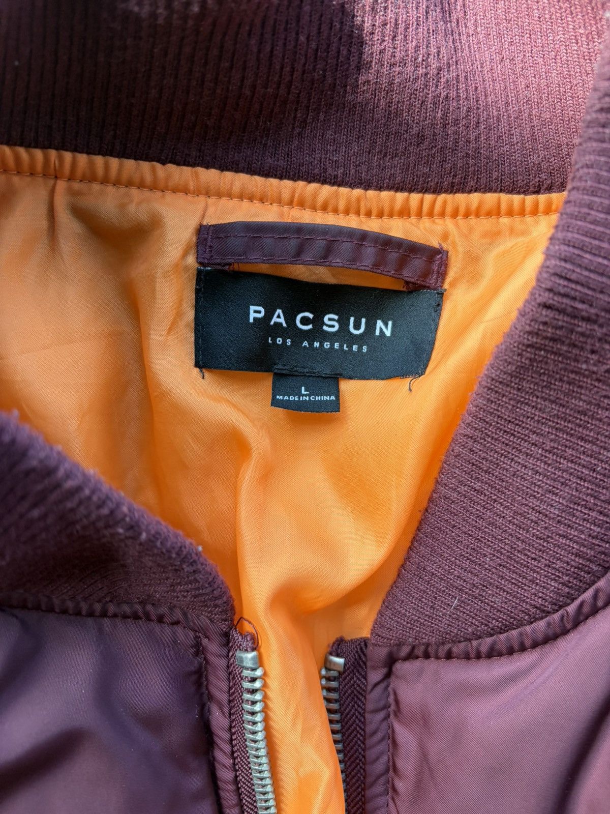 Pacsun Burgundy mens puffer jacket Size US L / EU 52-54 / 3 - 3 Thumbnail