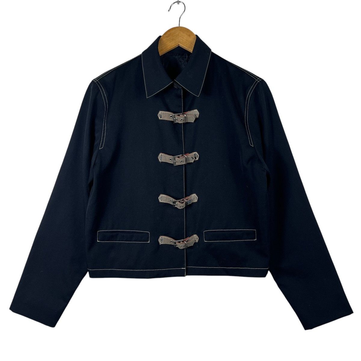 Jean Paul Gaultier 💥 Jean Paul Gaultier Junior Belted Cropped Jacket Size US S / EU 44-46 / 1 - 2 Thumbnail