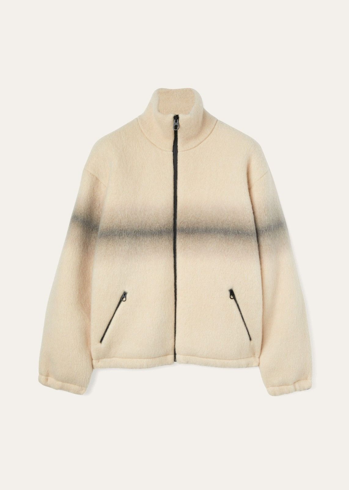 Loro Piana o1srvl11e1224 Cashmere Mohair Bomber Jacket in Beige Size US S / EU 44-46 / 1 - 1 Thumbnail