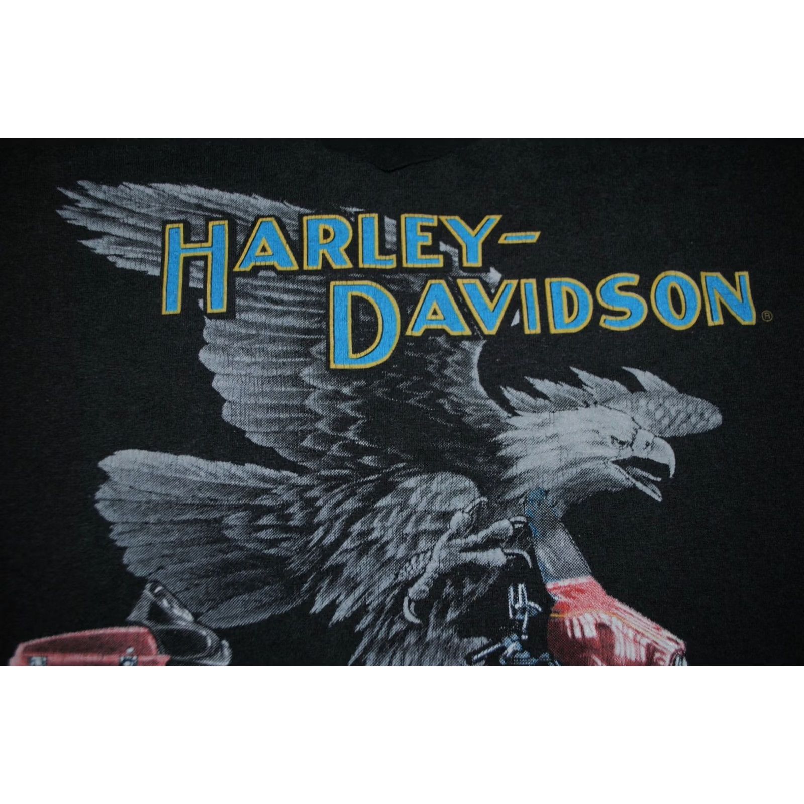 Harley Davidson VINTAGE Harley-Davidson T-shirt Adult L Mens 1991 Eagle FT Worth TX 3D Emblem RARE Size US L / EU 52-54 / 3 - 2 Thumbnail