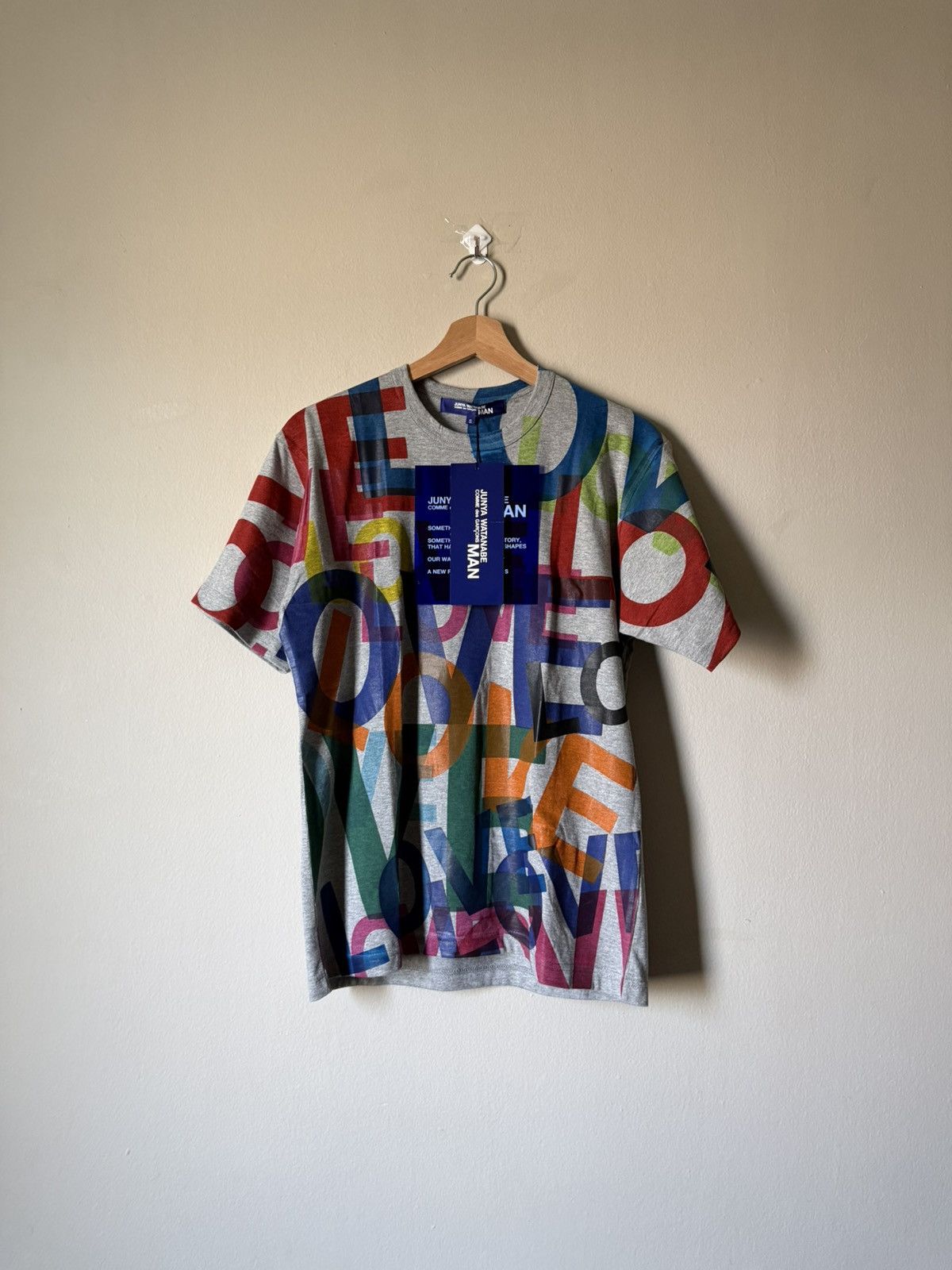 Junya Watanabe SS02 Junya Watanabe ‘Love’ Rainbow Print T-Shirt Size US S / EU 44-46 / 1 - 1 Thumbnail