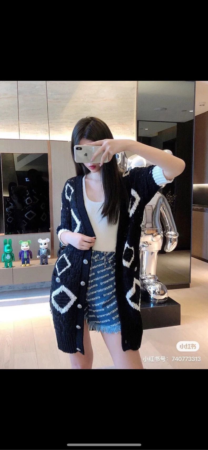 Chanel Chanel Black geometric pattern medium and long short-sleeve Size XS / US 0-2 / IT 36-38 - 5 Thumbnail