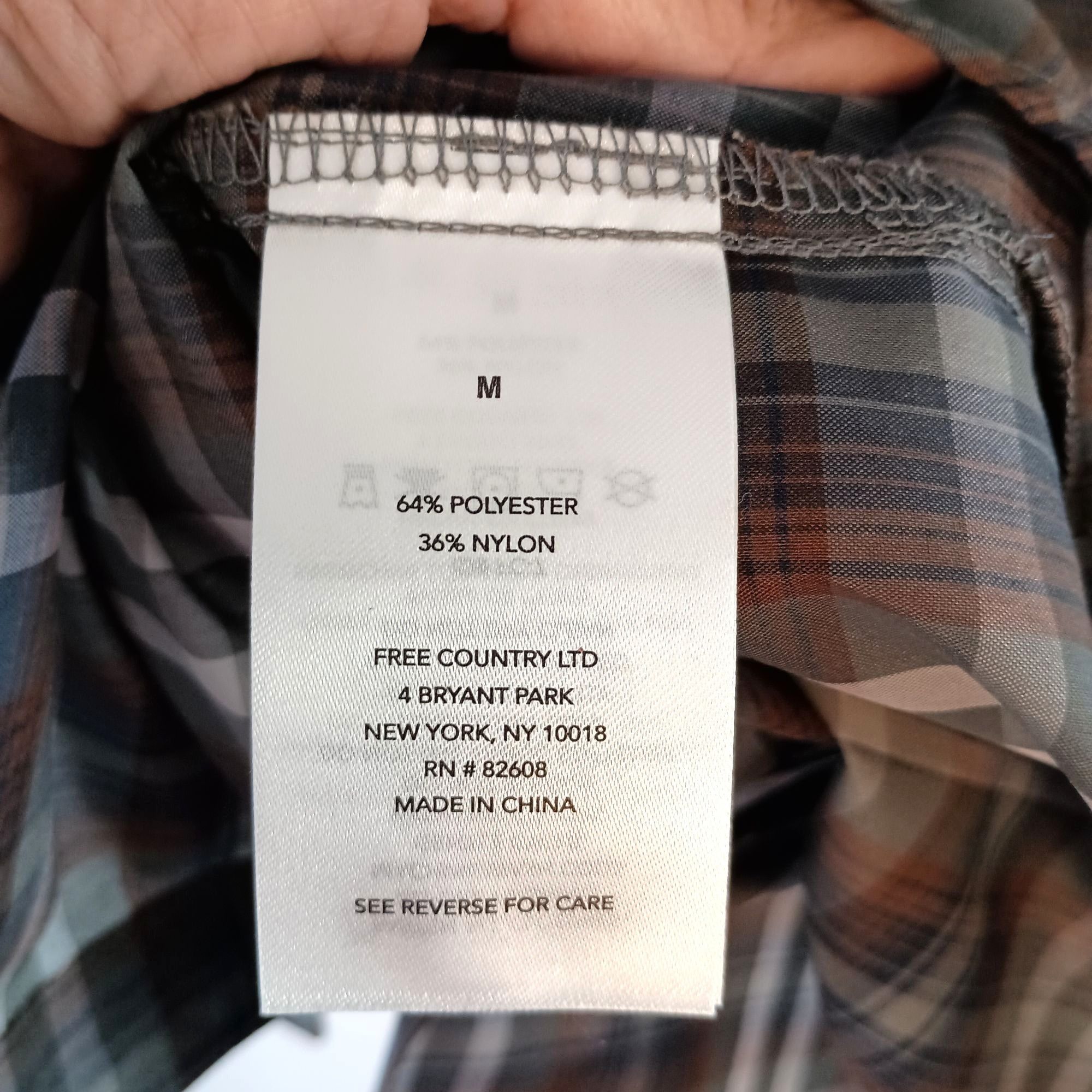 Other Free Country M Gray Plaid Long Sleeve Button Down Shirt Vent Size US M / EU 48-50 / 2 - 4 Thumbnail