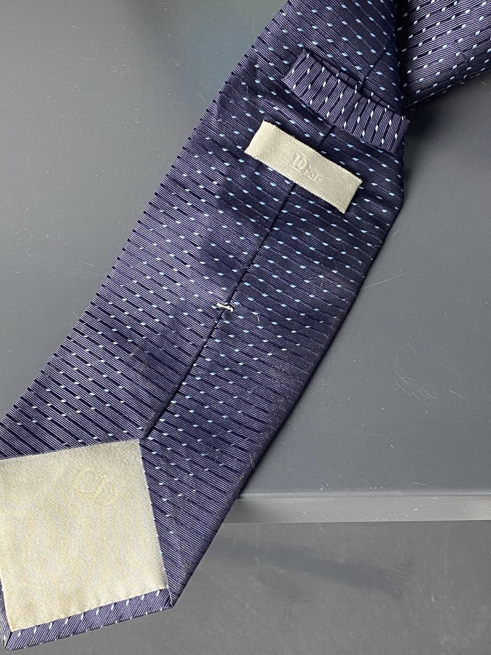 Dior Christian Dior Dot Navy Silk Tie Made In Italy Size ONE SIZE - 5 Thumbnail