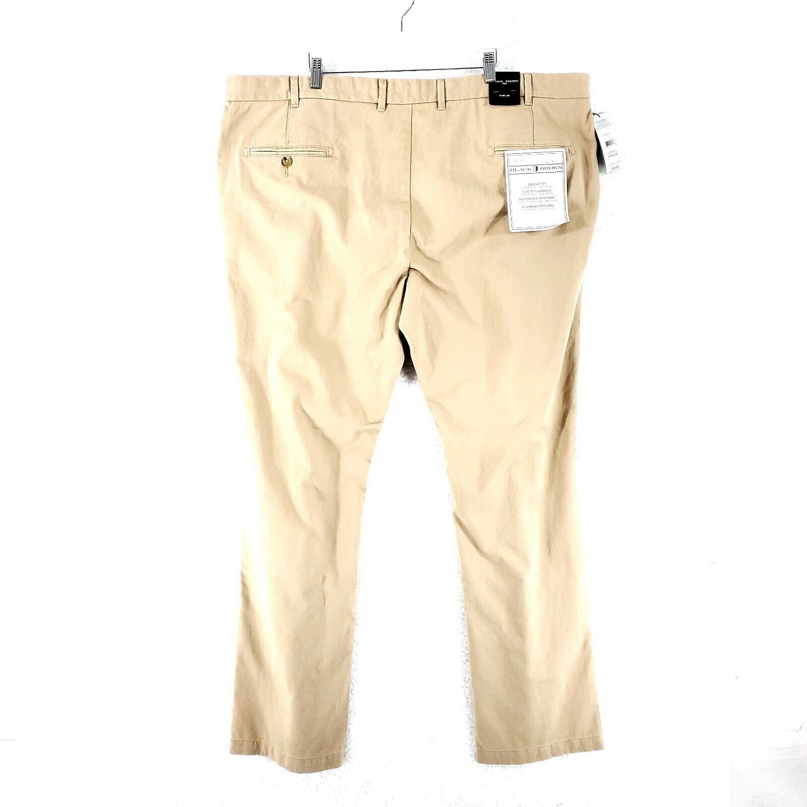 Black Brown 1826 NEW Black Brown 1826 Tan Flat Front Chino Pants 48/35 Flat F Size US 44 / EU 60 - 5 Thumbnail