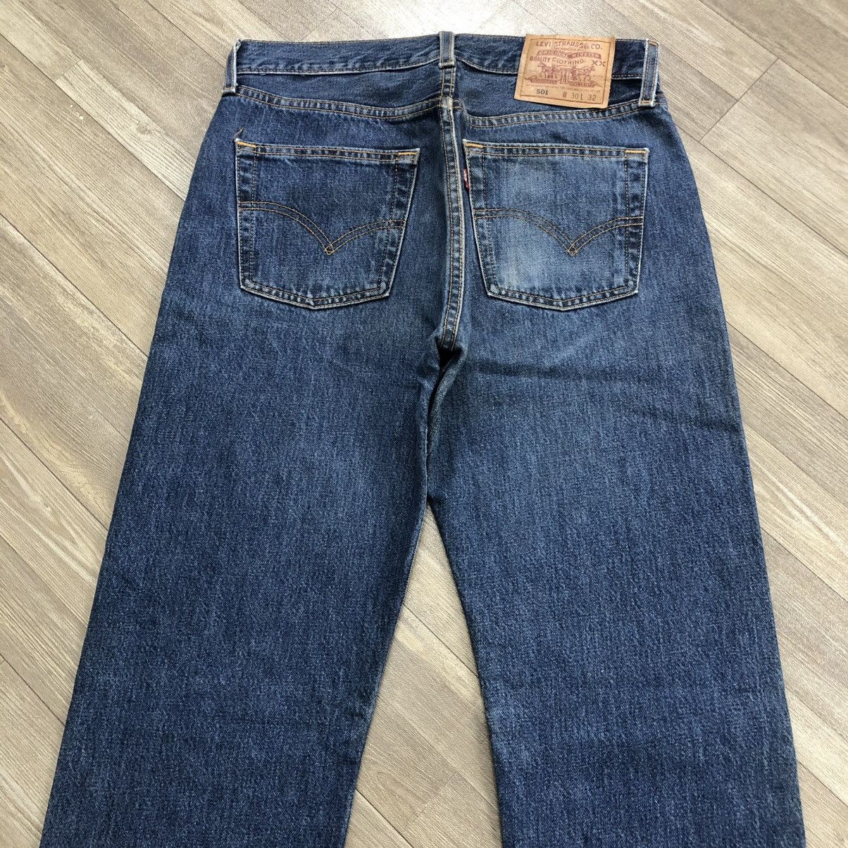 Levi's × Levi's Vintage Clothing 🇺🇸90’s Vintage Levis 501 #553 30x32 Straight Leg Blue Jeans Size US 42 / EU 58 - 19 Thumbnail