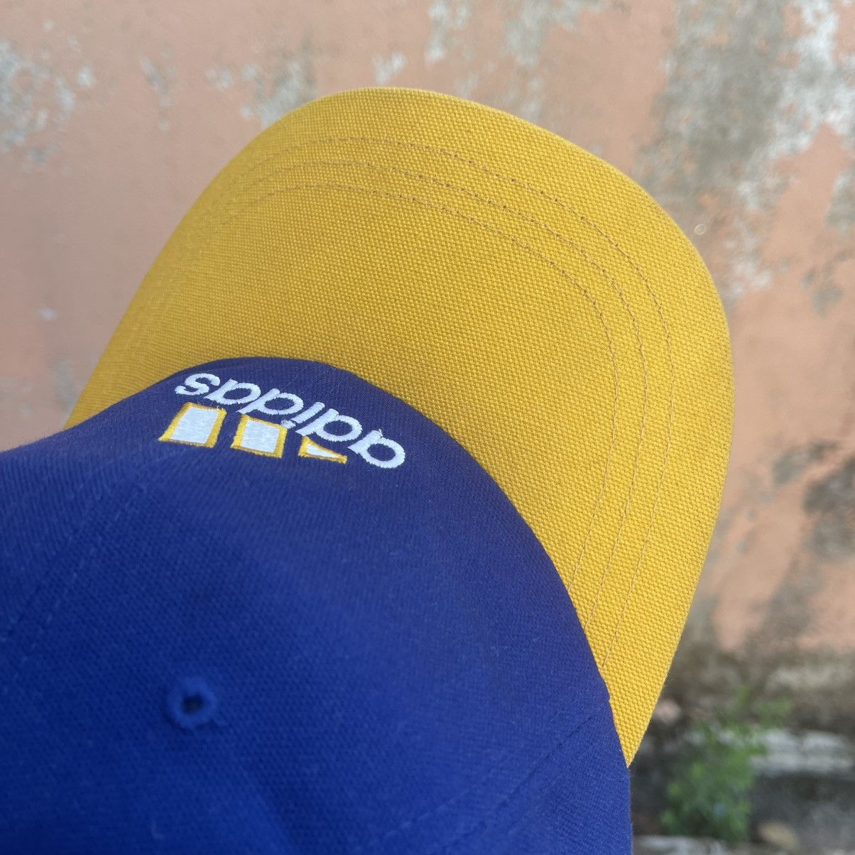 Adidas Vintage 90s Adidas Two-Tone Cap - Navy/Yellow Size ONE SIZE - 7 Thumbnail