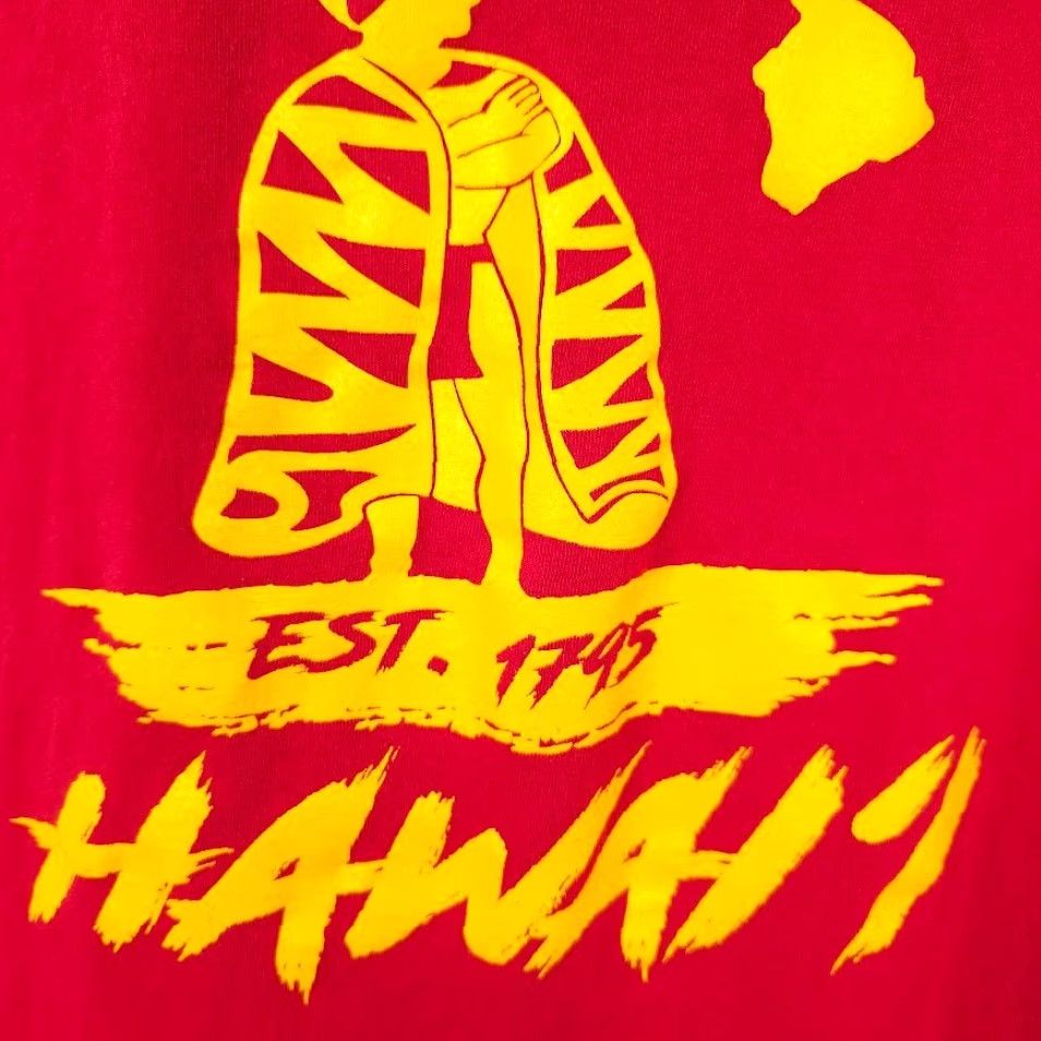 Vintage Kingdom Of Hawaii T Shirt Mens Large Red Hawaiian Travel Destination Tee Size US L / EU 52-54 / 3 - 4 Thumbnail
