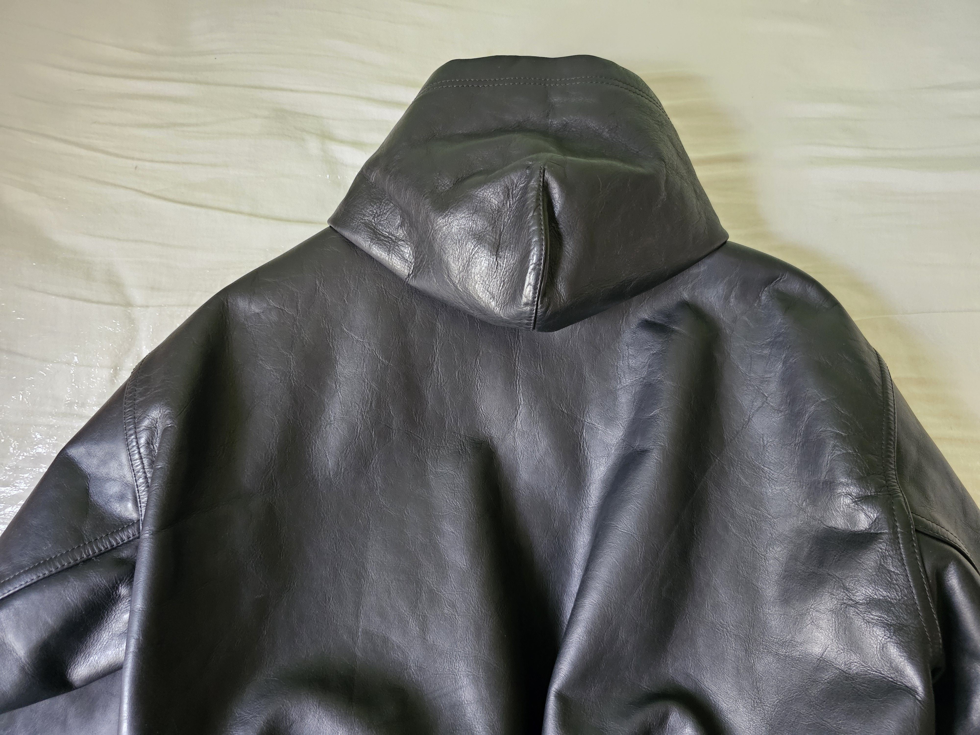 Balenciaga Balenciaga Leather Hoodie Jacket Lined with Cotton Size S / US 4 / IT 40 - 13 Thumbnail