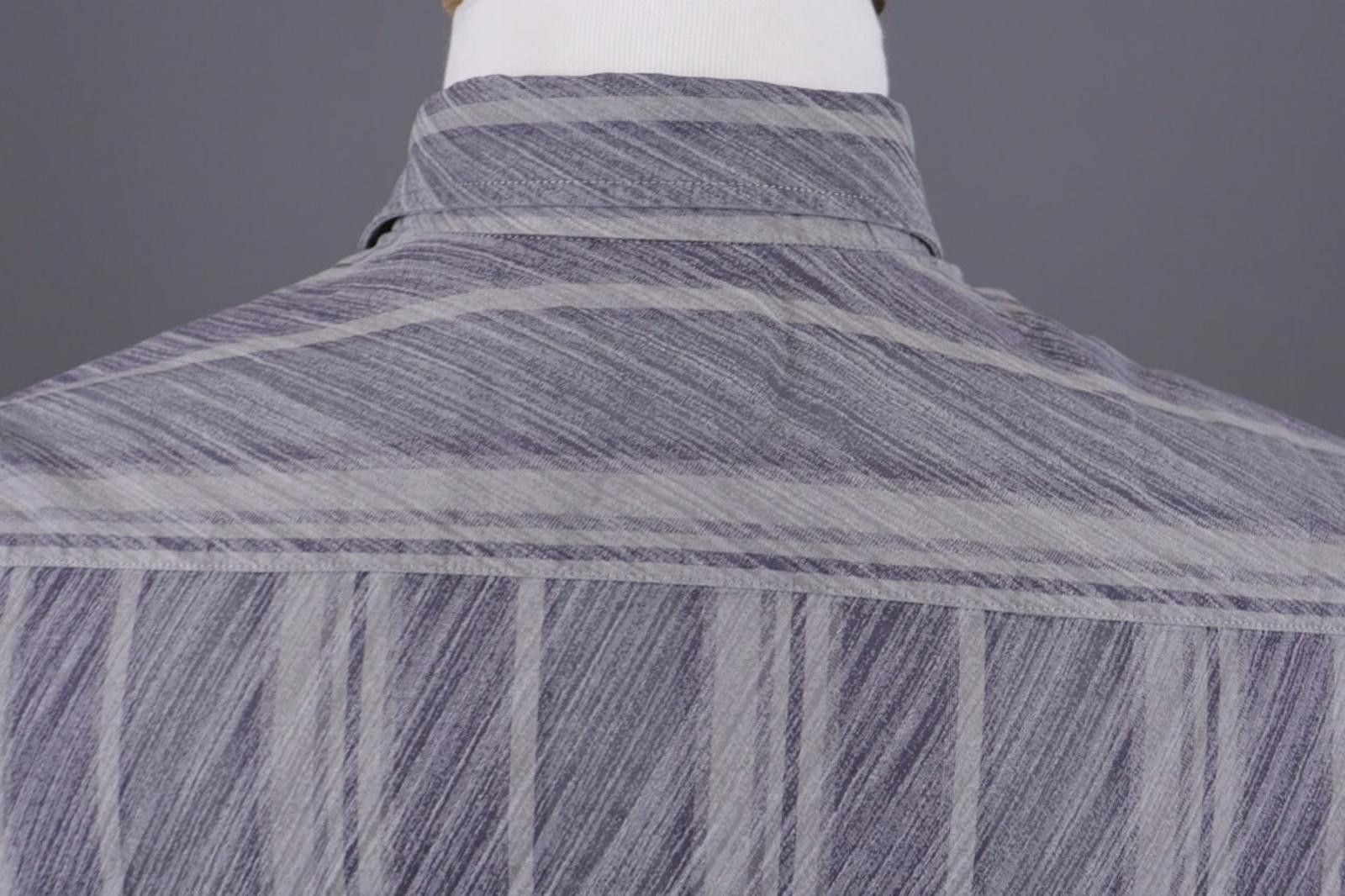 Etro Etro Milano Gray Striped Button Down Shirt Size 38 Size US M / EU 48-50 / 2 - 11 Thumbnail