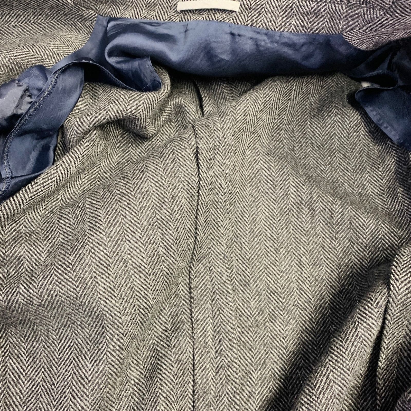Brunello Cucinelli Size 38 Grey Black Herringbone Cashmere Sport Coat Size 38R - 7 Thumbnail